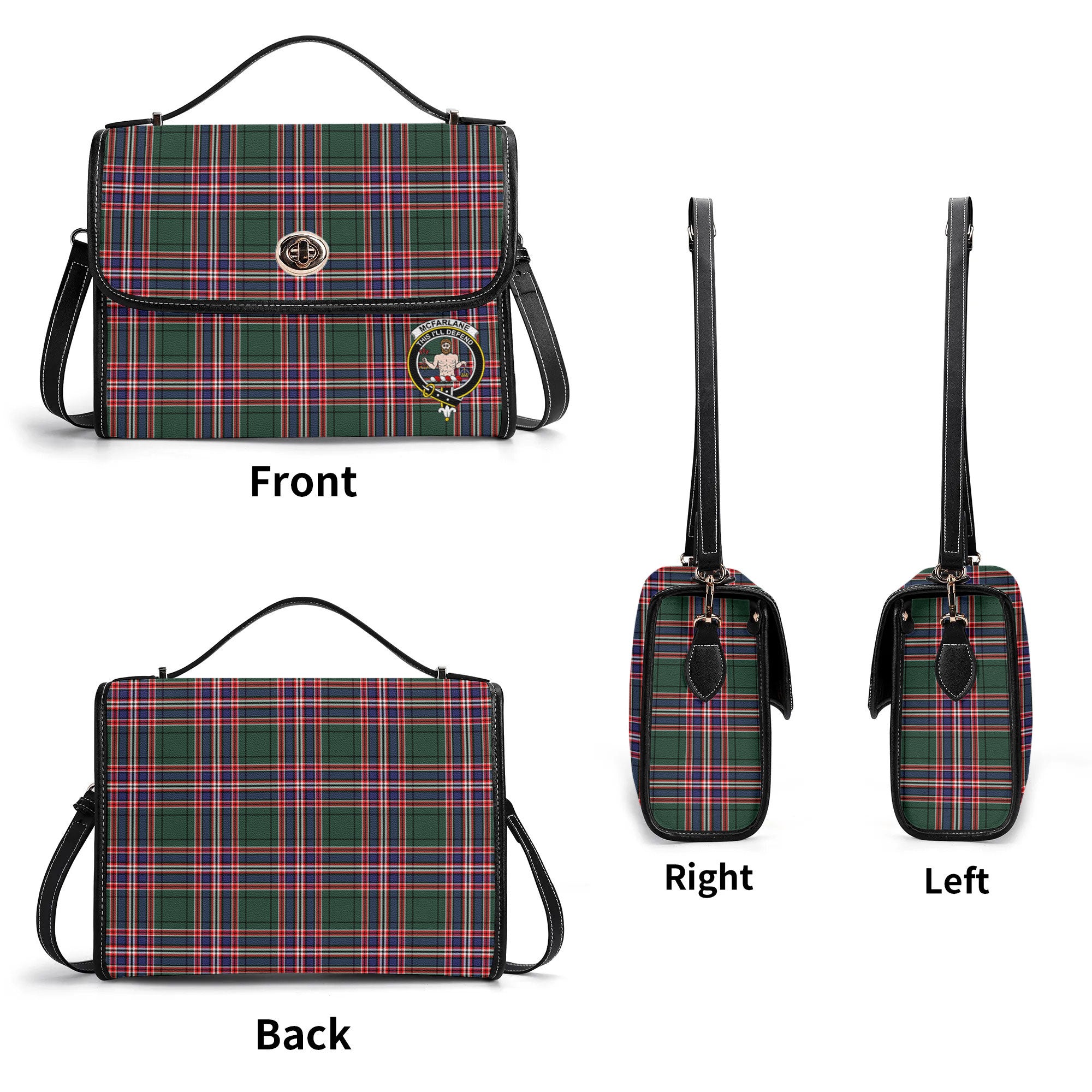 McFarlane Hunting Modern Tartan Crest Satchel Bag