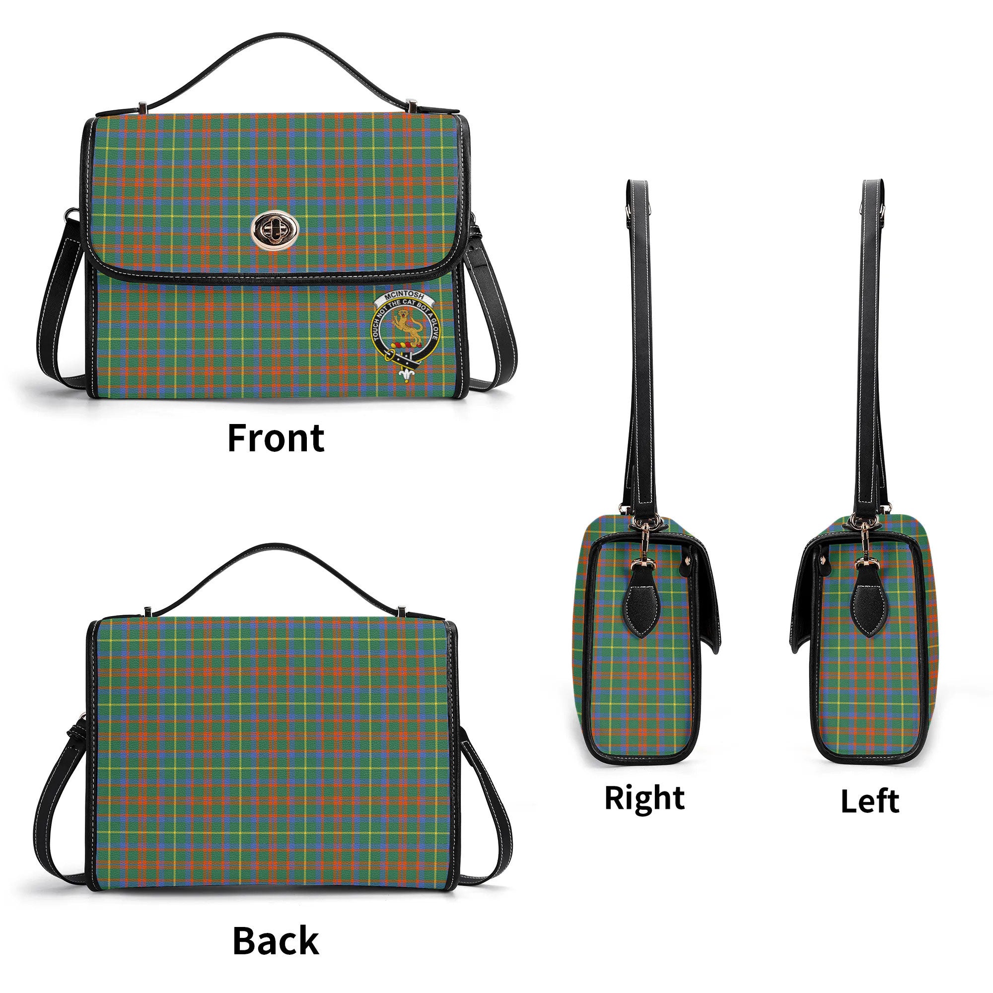 McIntosh Hunting Ancient Tartan Crest Satchel Bag