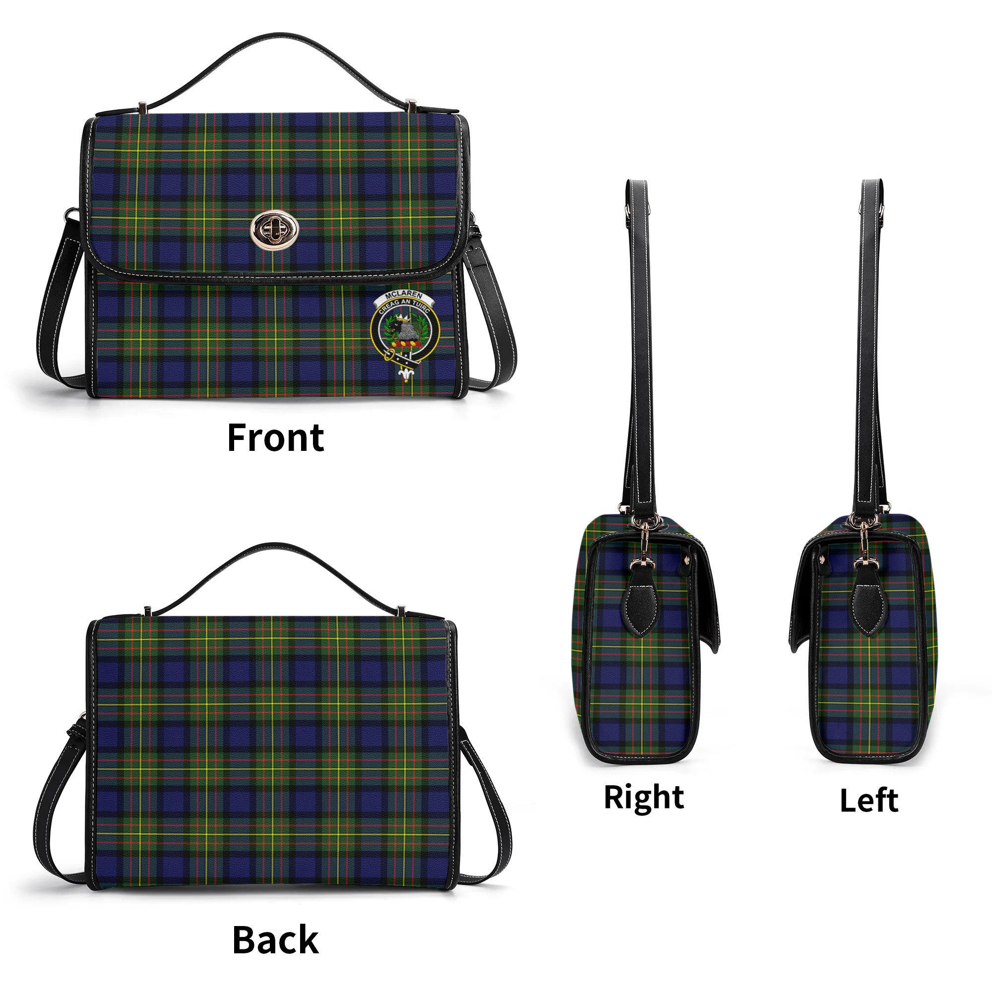 McLaren Modern Tartan Crest Satchel Bag