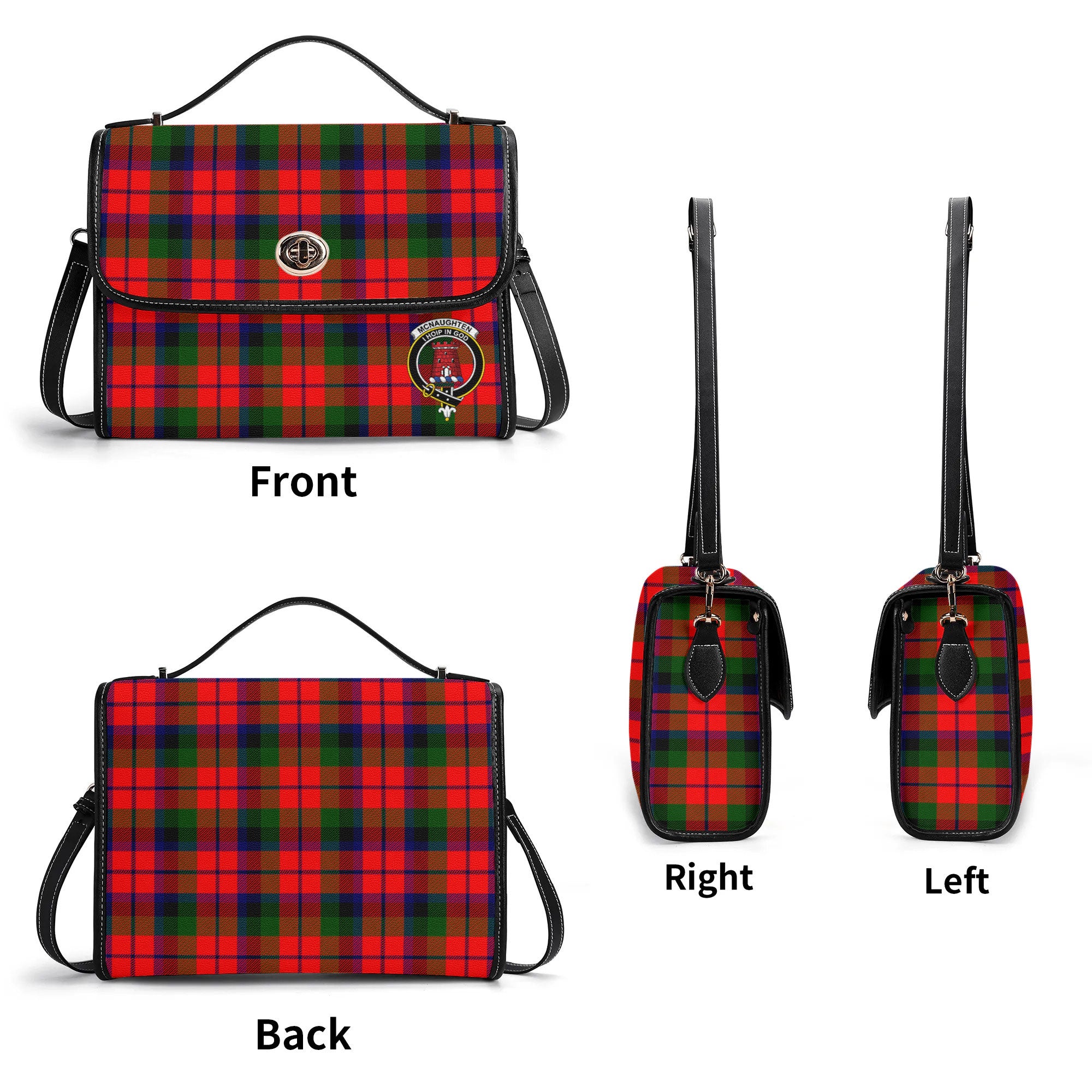 McNaughten Tartan Crest Satchel Bag