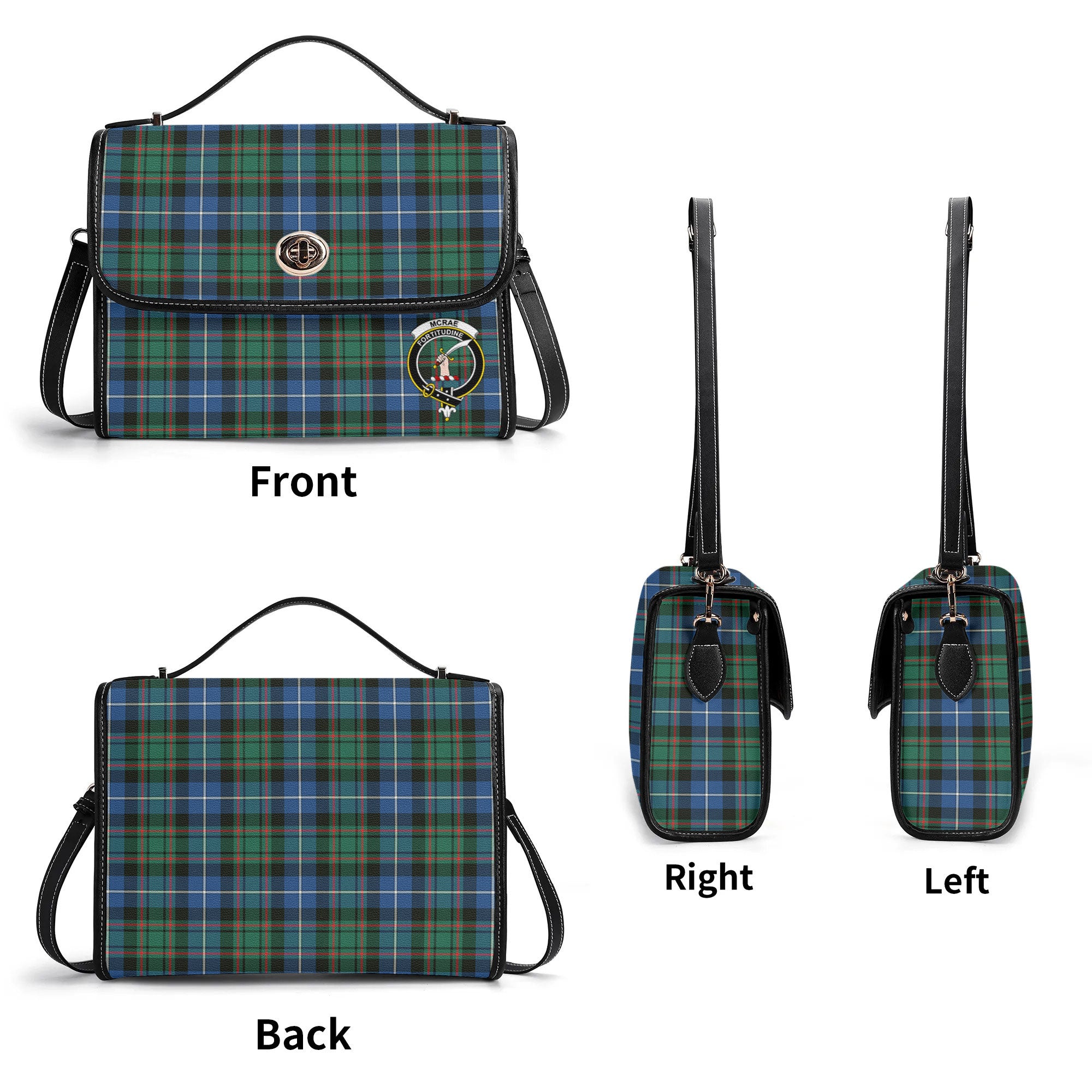 McRae Hunting Ancient Tartan Crest Satchel Bag