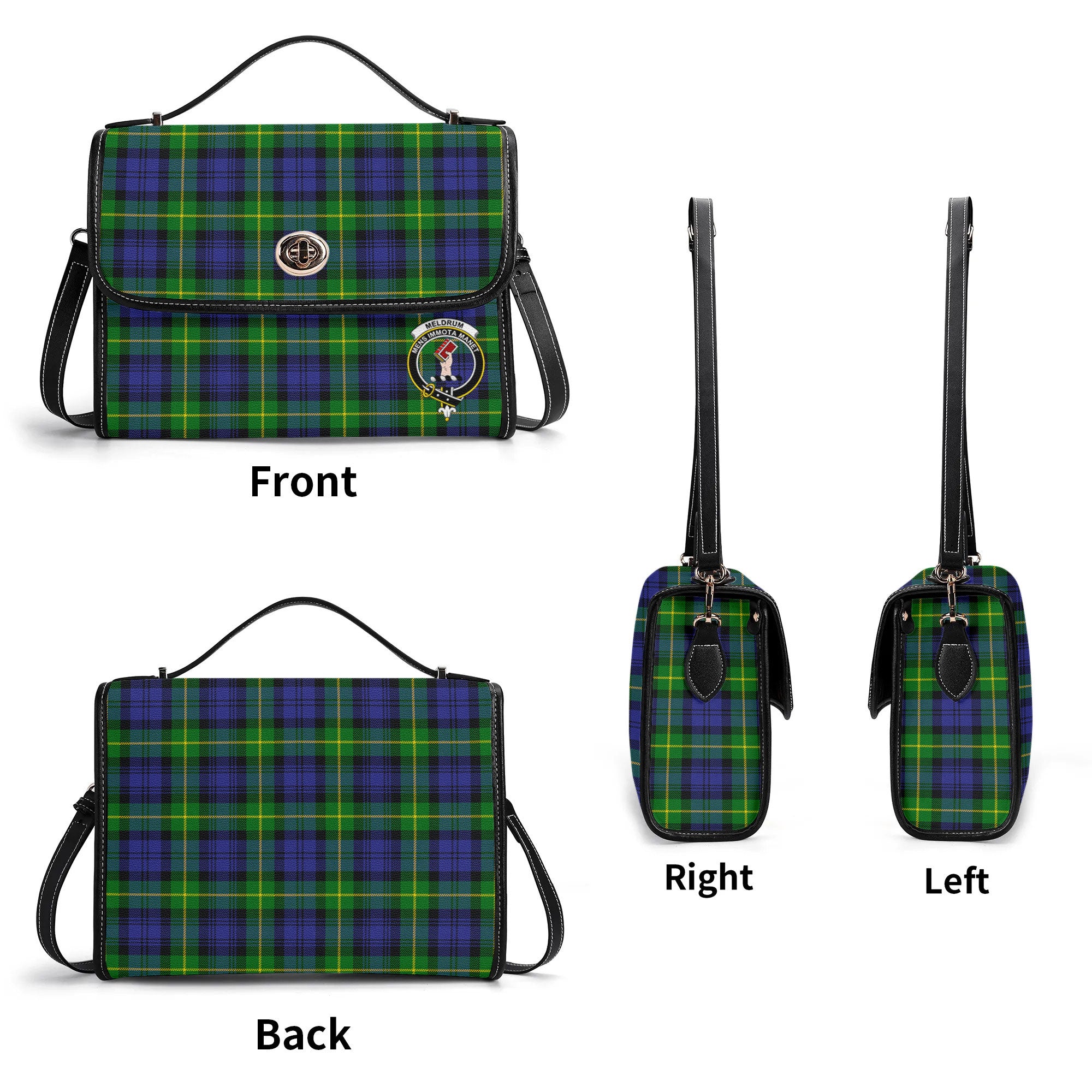 Meldrum Tartan Crest Satchel Bag