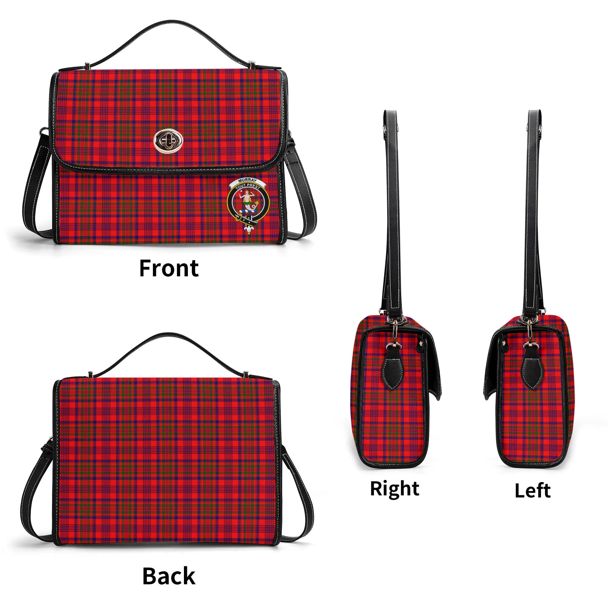 Murray (of Dysart) Tartan Crest Satchel Bag