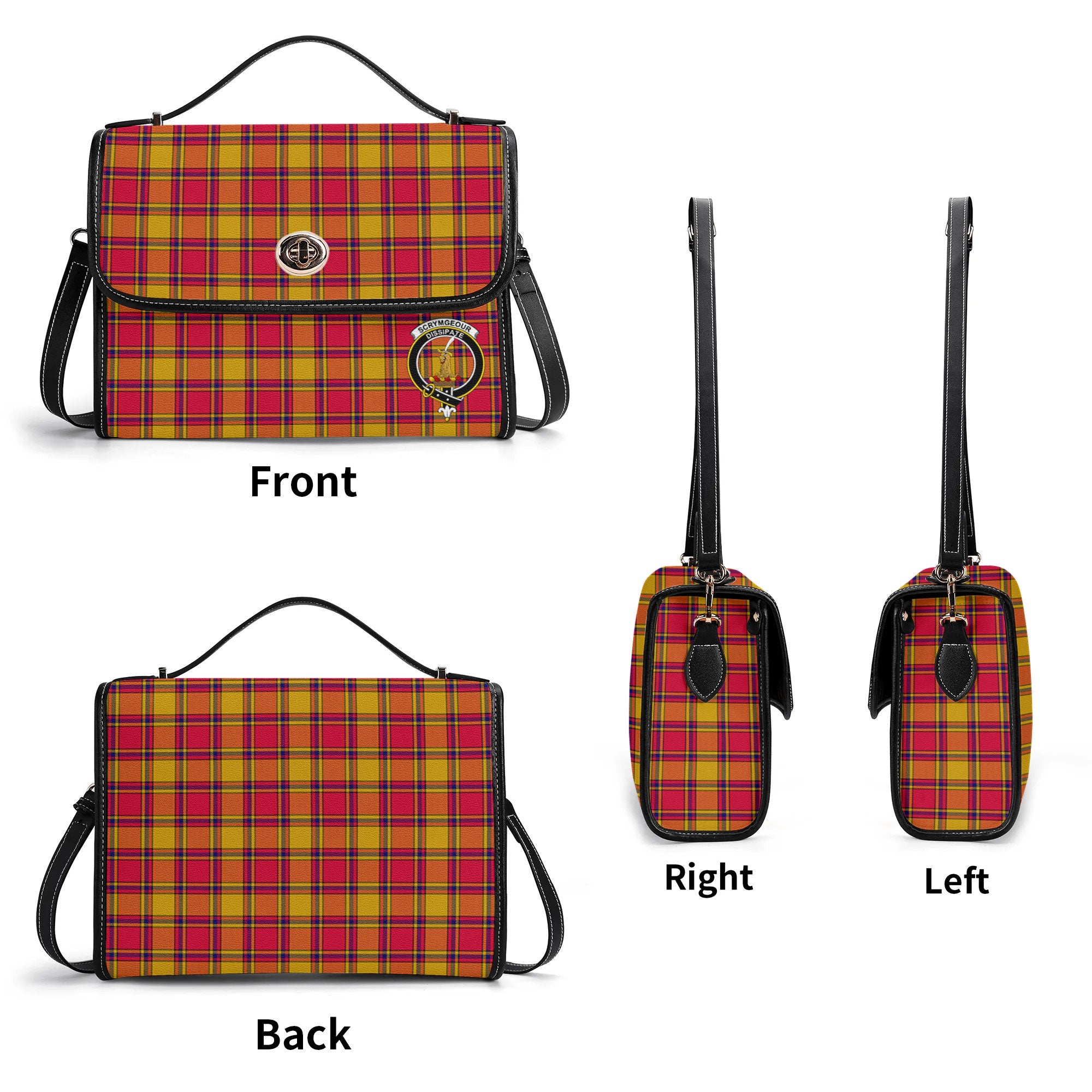 Scrymgeour Tartan Crest Satchel Bag
