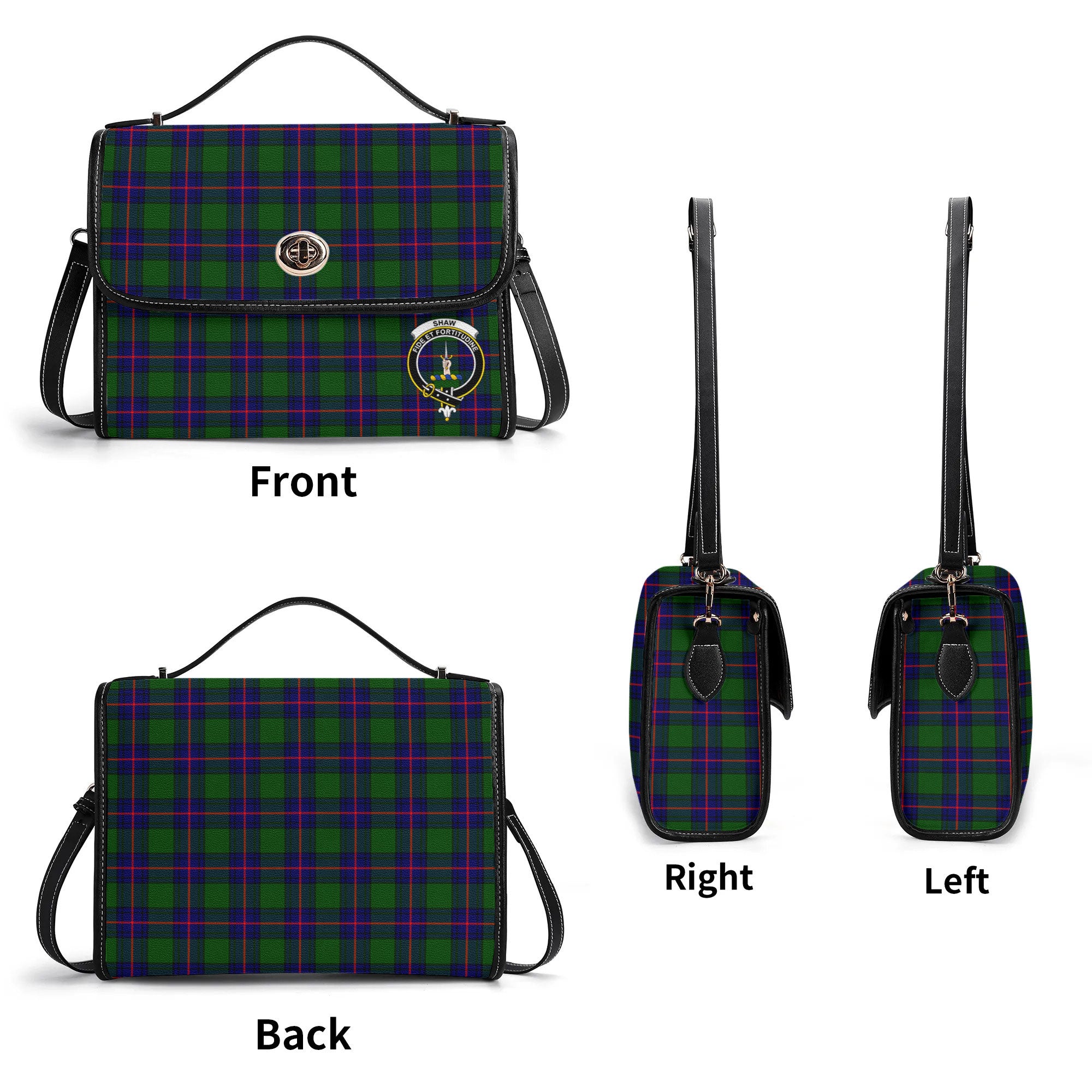 Shaw Modern Tartan Crest Satchel Bag