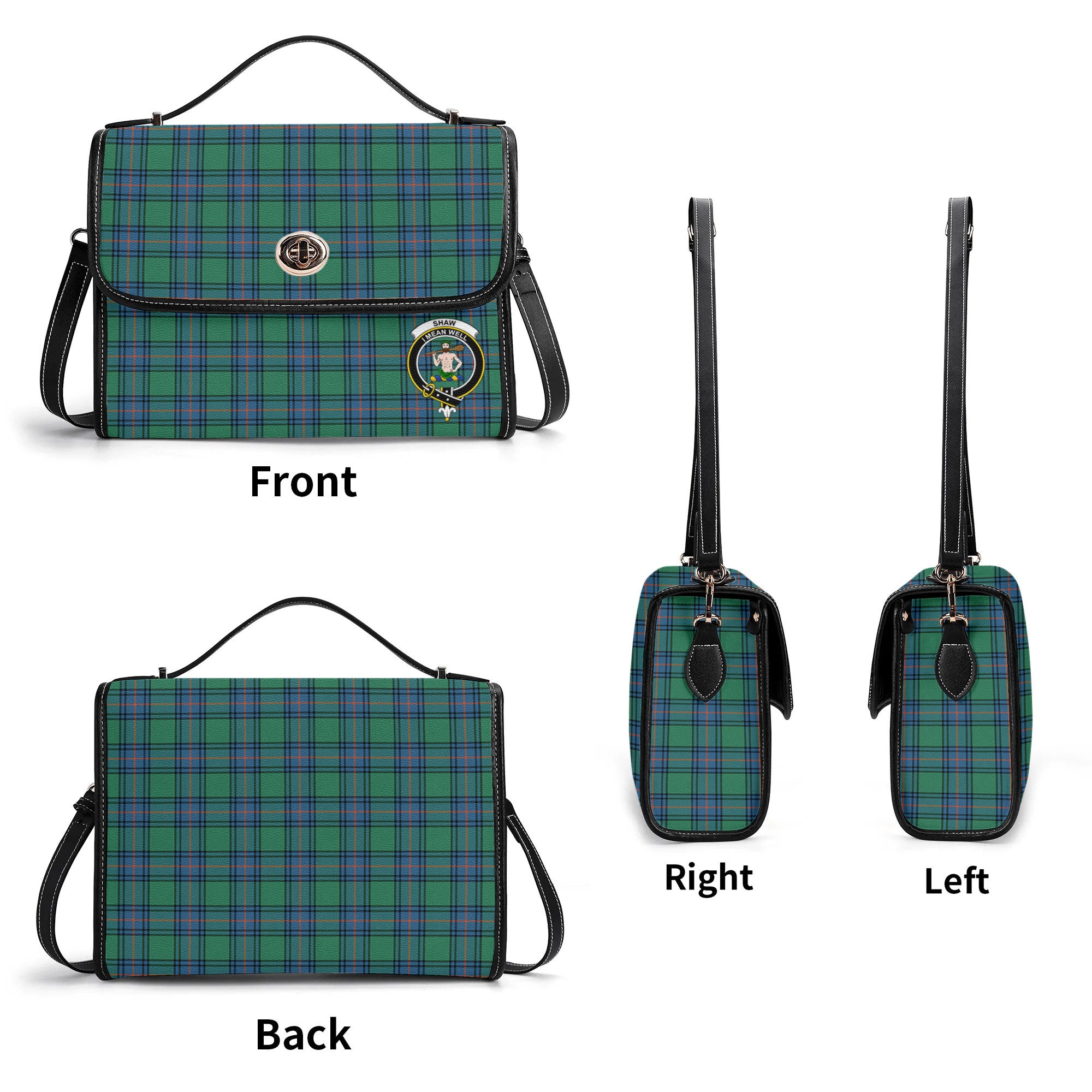 Shaw (of Sauchie) Ancient Tartan Crest Satchel Bag