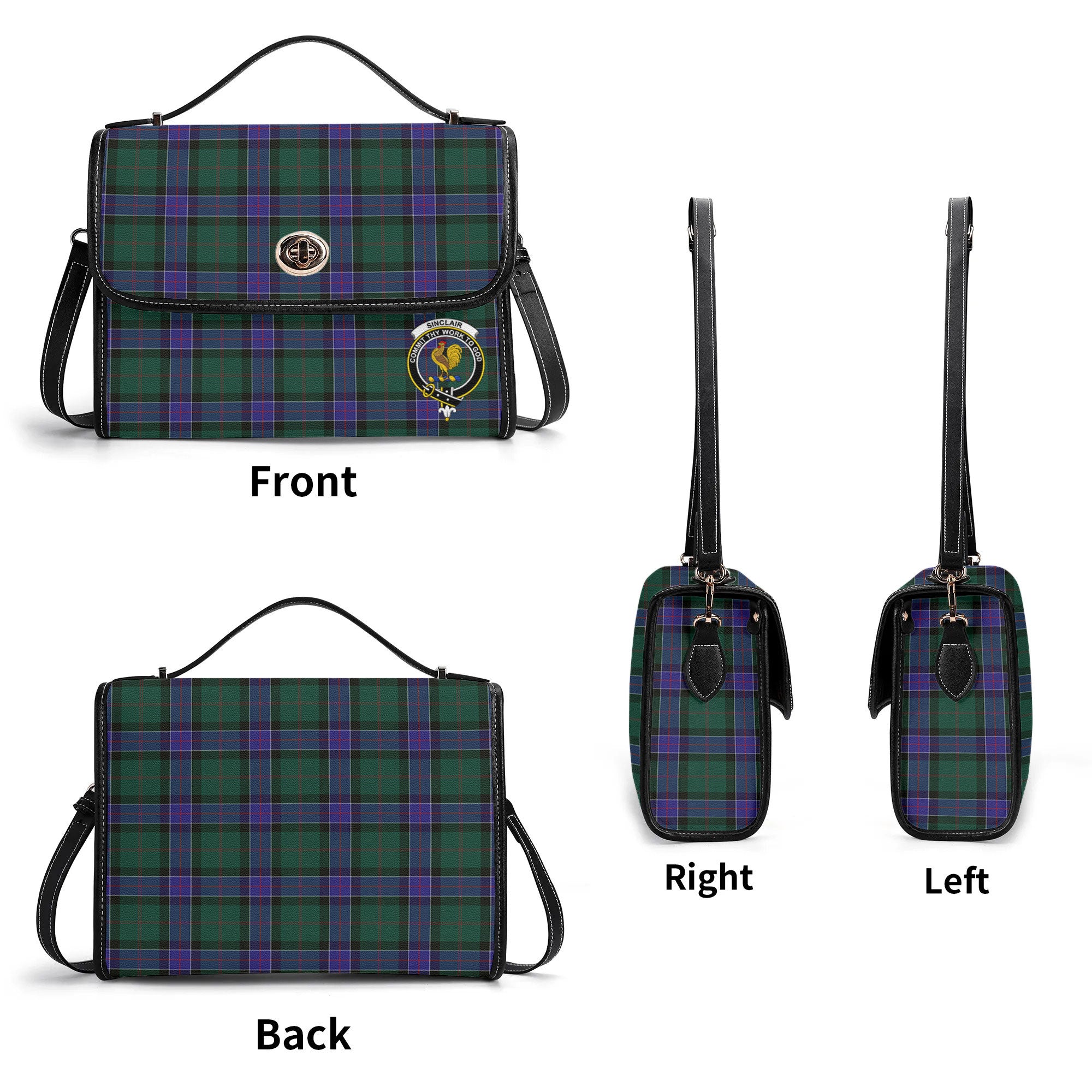 Sinclair Hunting Modern Tartan Crest Satchel Bag