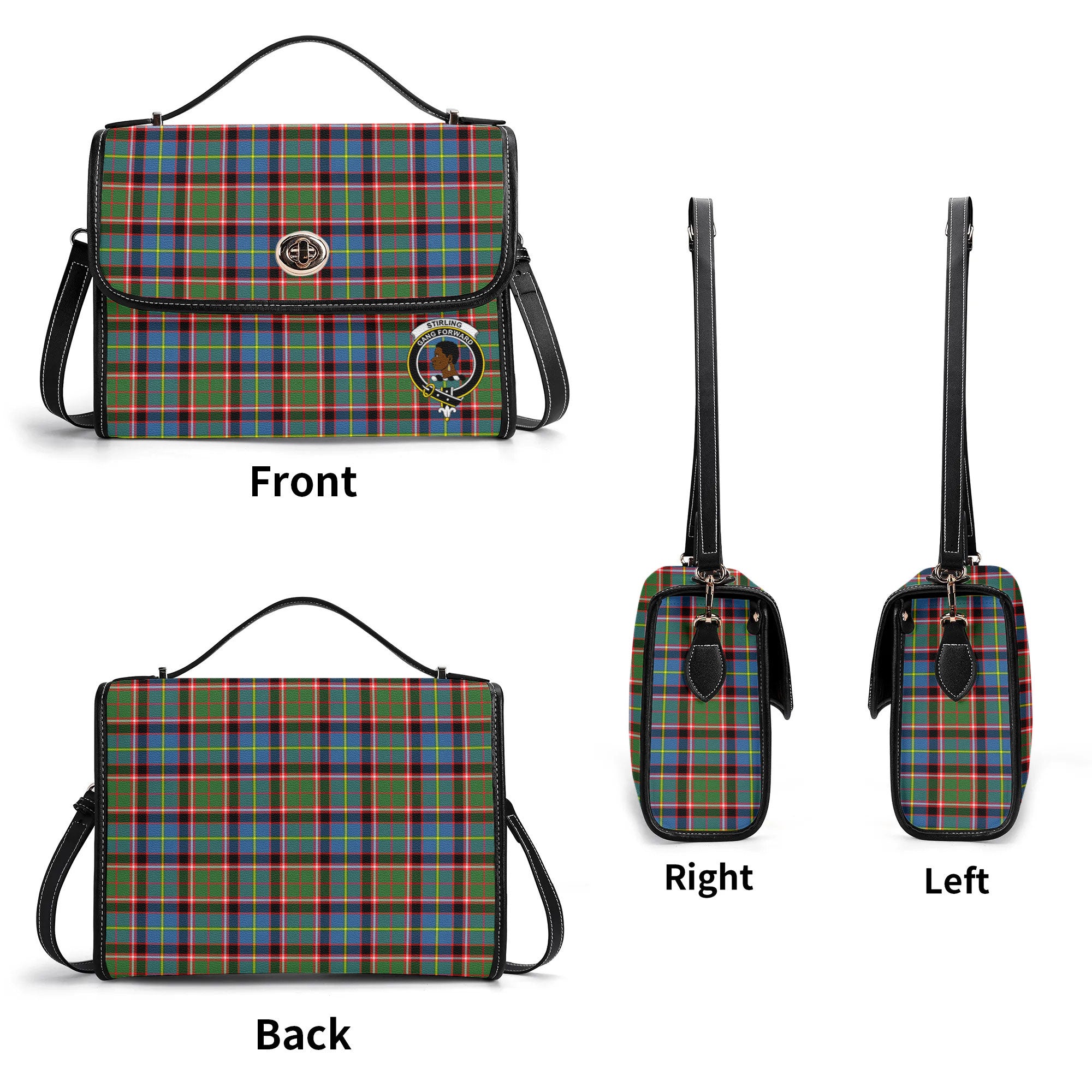 Stirling (of Keir) Tartan Crest Satchel Bag