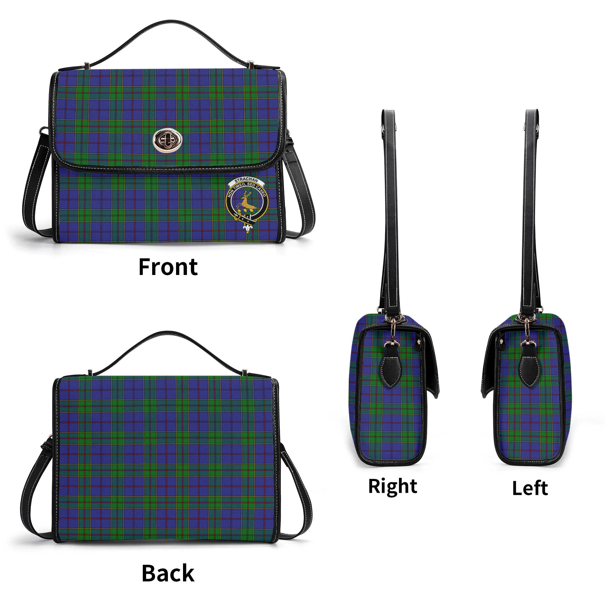 Strachan Tartan Crest Satchel Bag