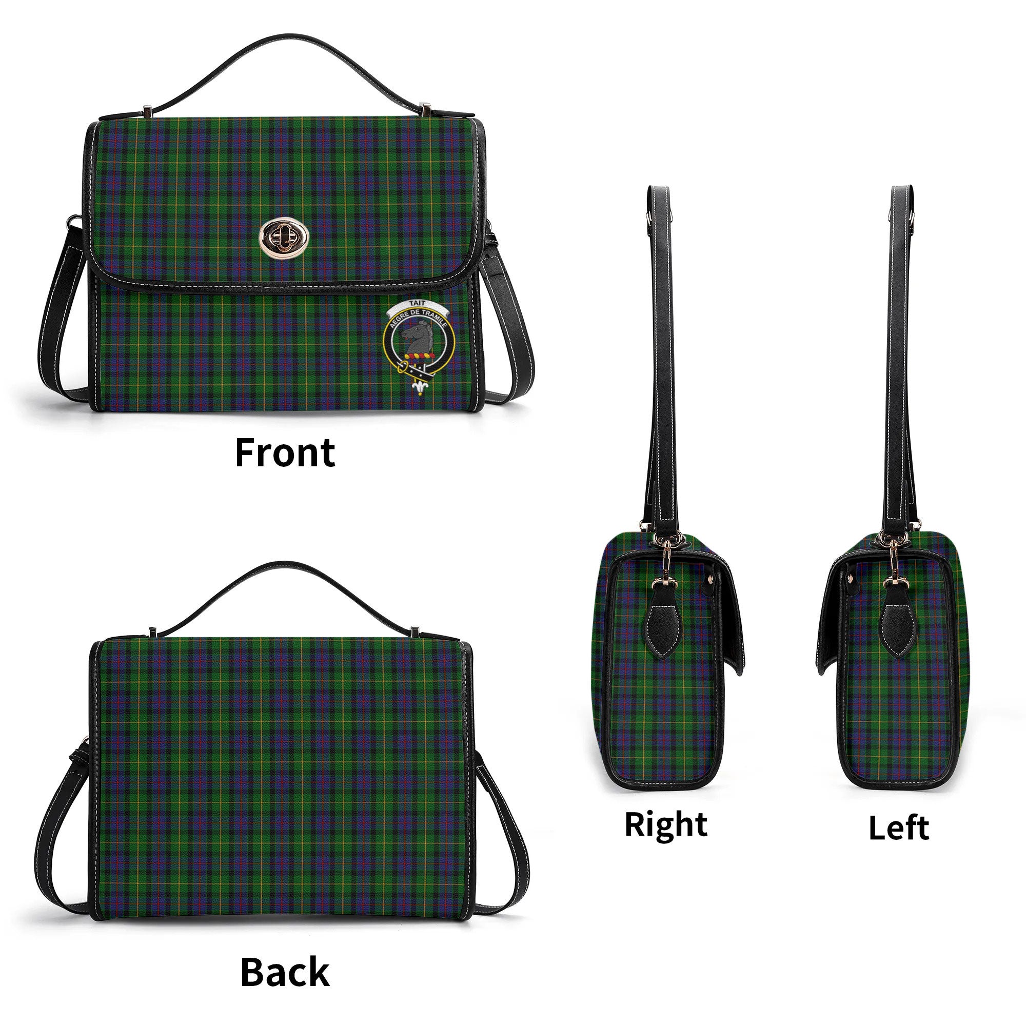 Tait Tartan Crest Satchel Bag