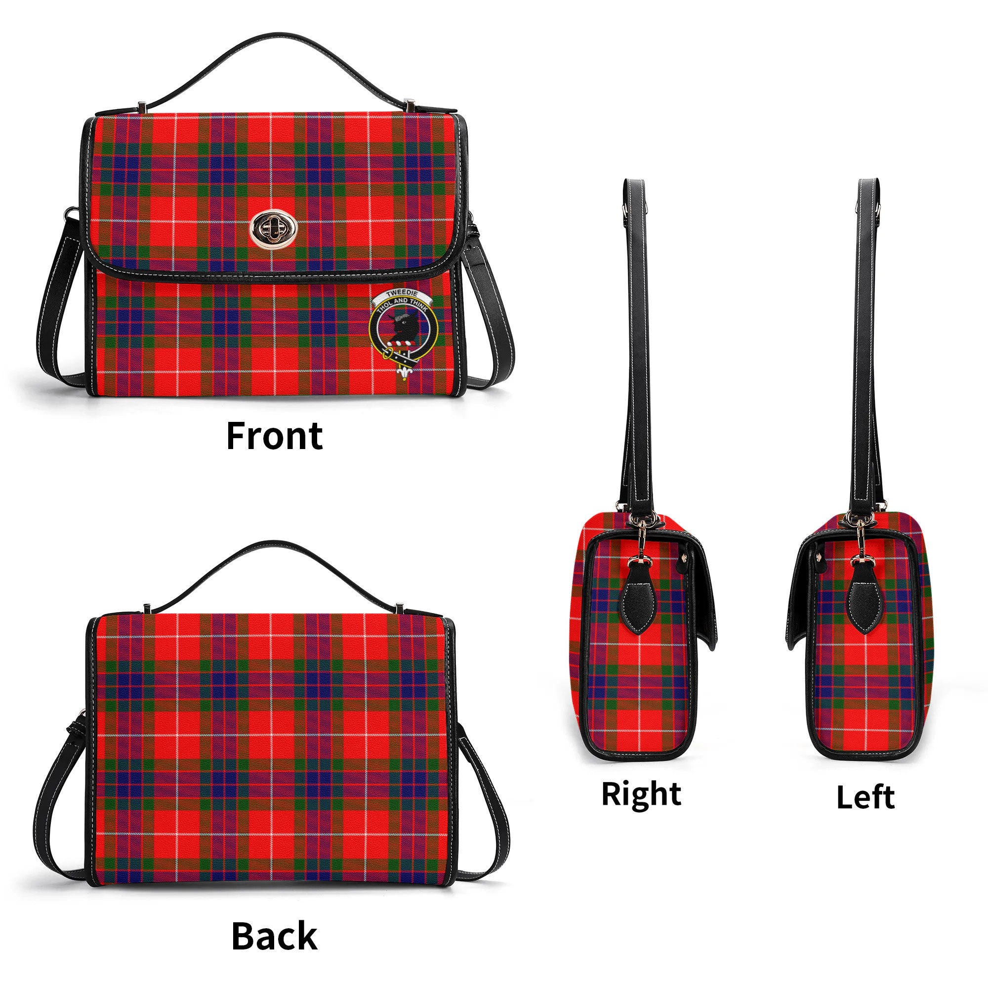 Tweedie Tartan Crest Satchel Bag