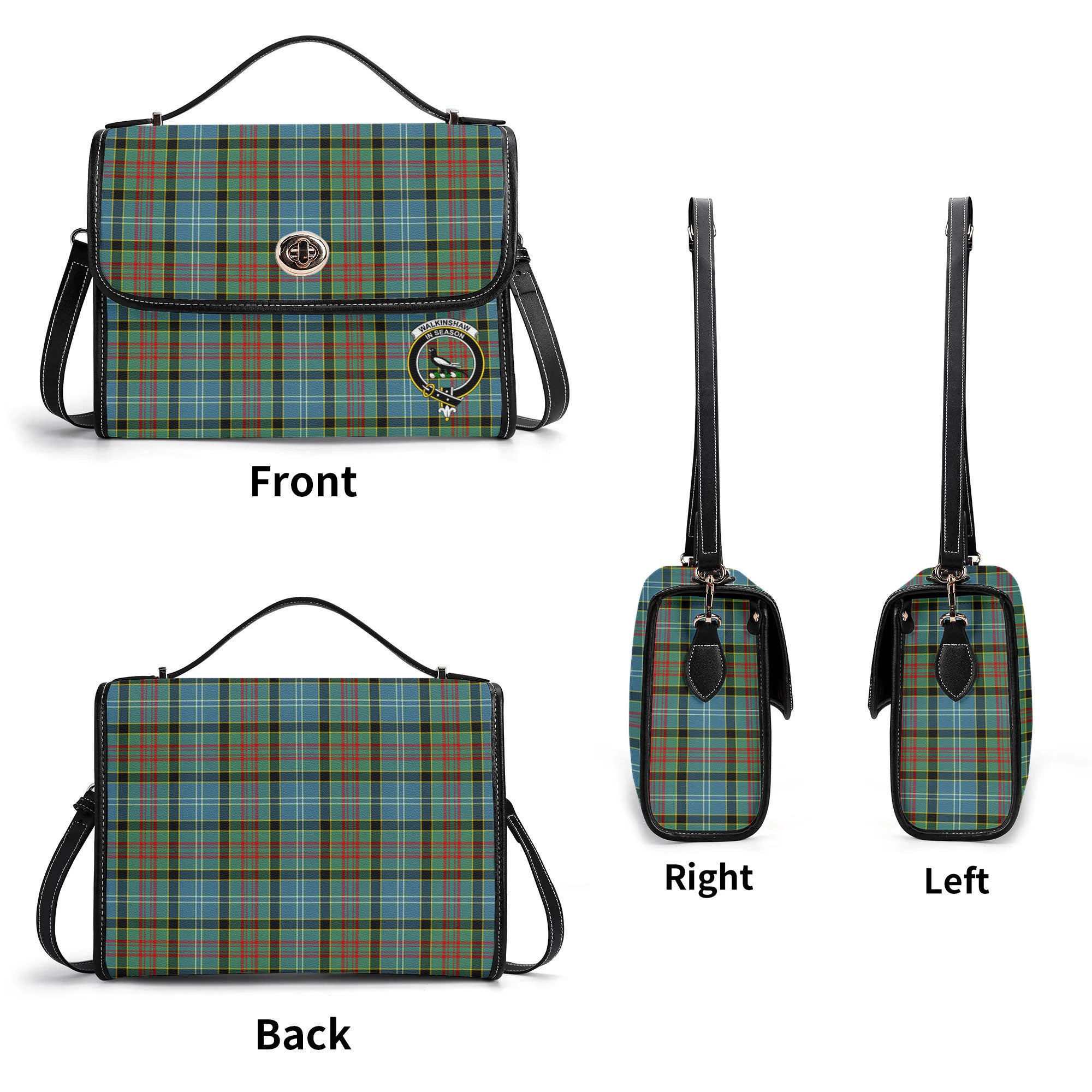 Walkinshaw Tartan Crest Satchel Bag