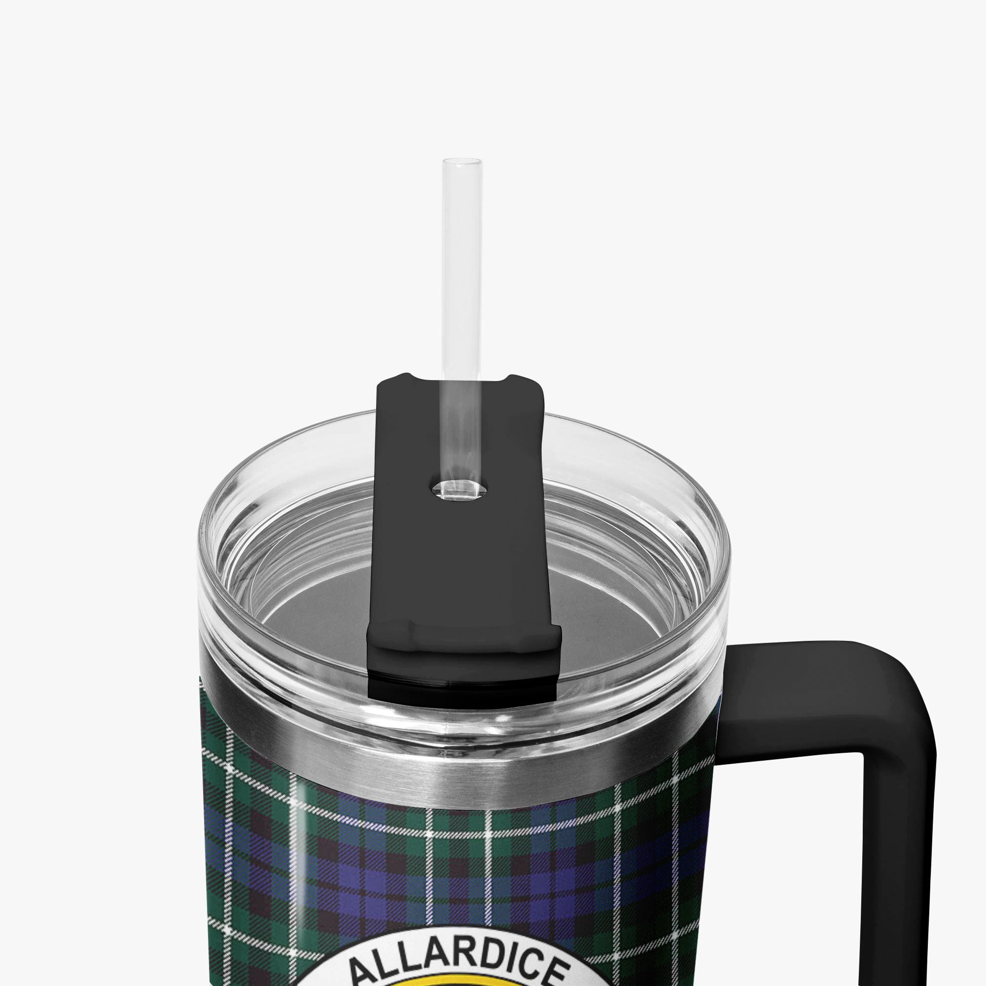 Allardice Tartan Crest 40 oz Insulated Tumbler with Handle