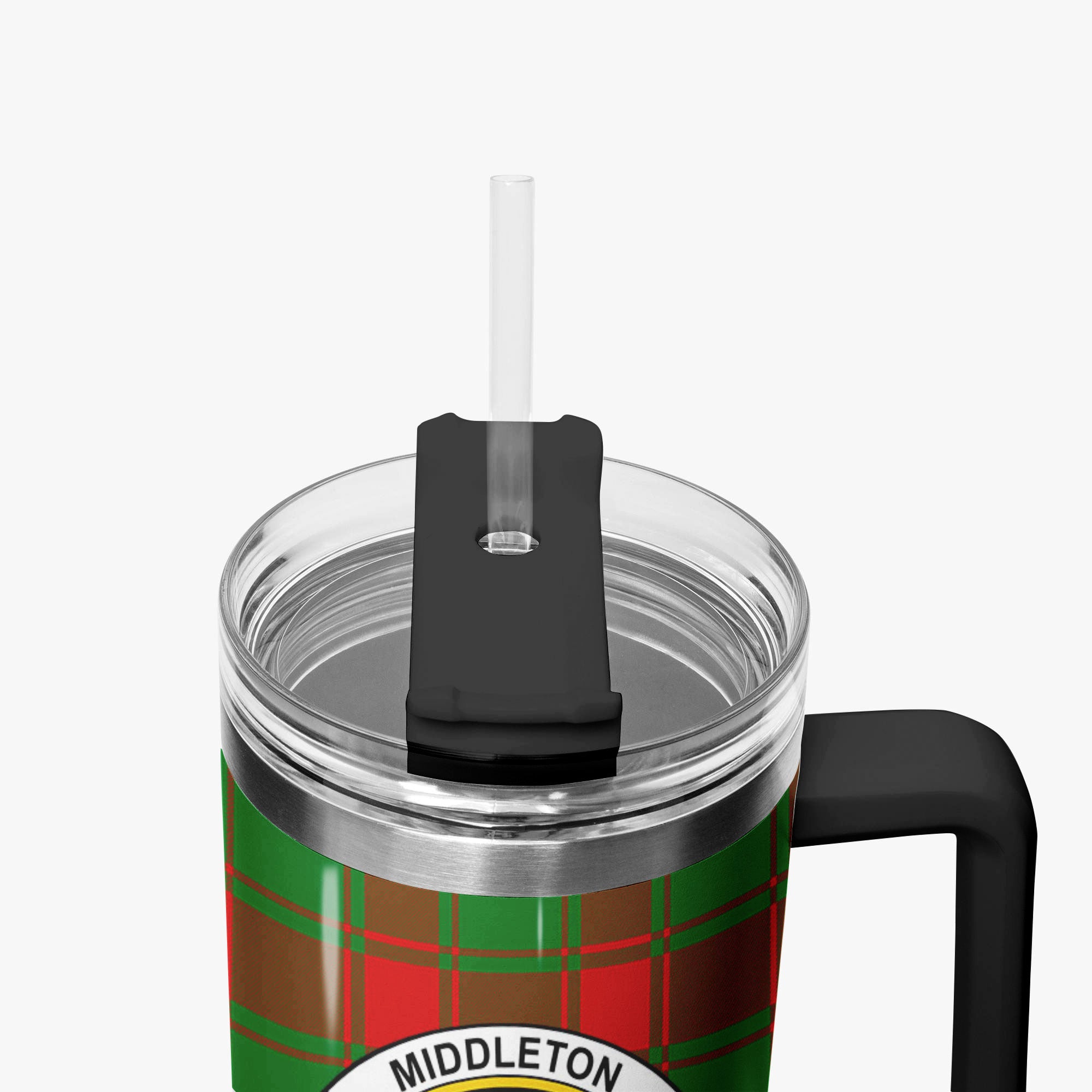 Middleton Modern Tartan Crest 40 oz Insulated Tumbler with Handle