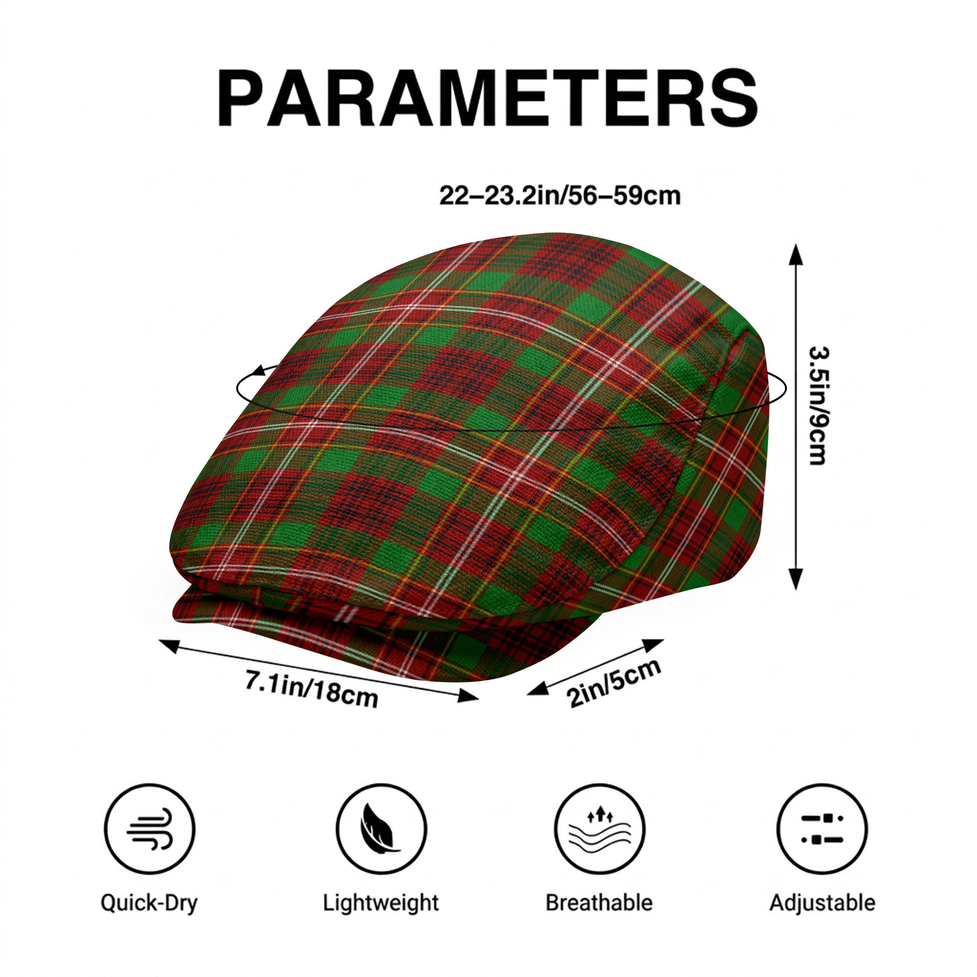 Ainslie Tartan Flat Caps