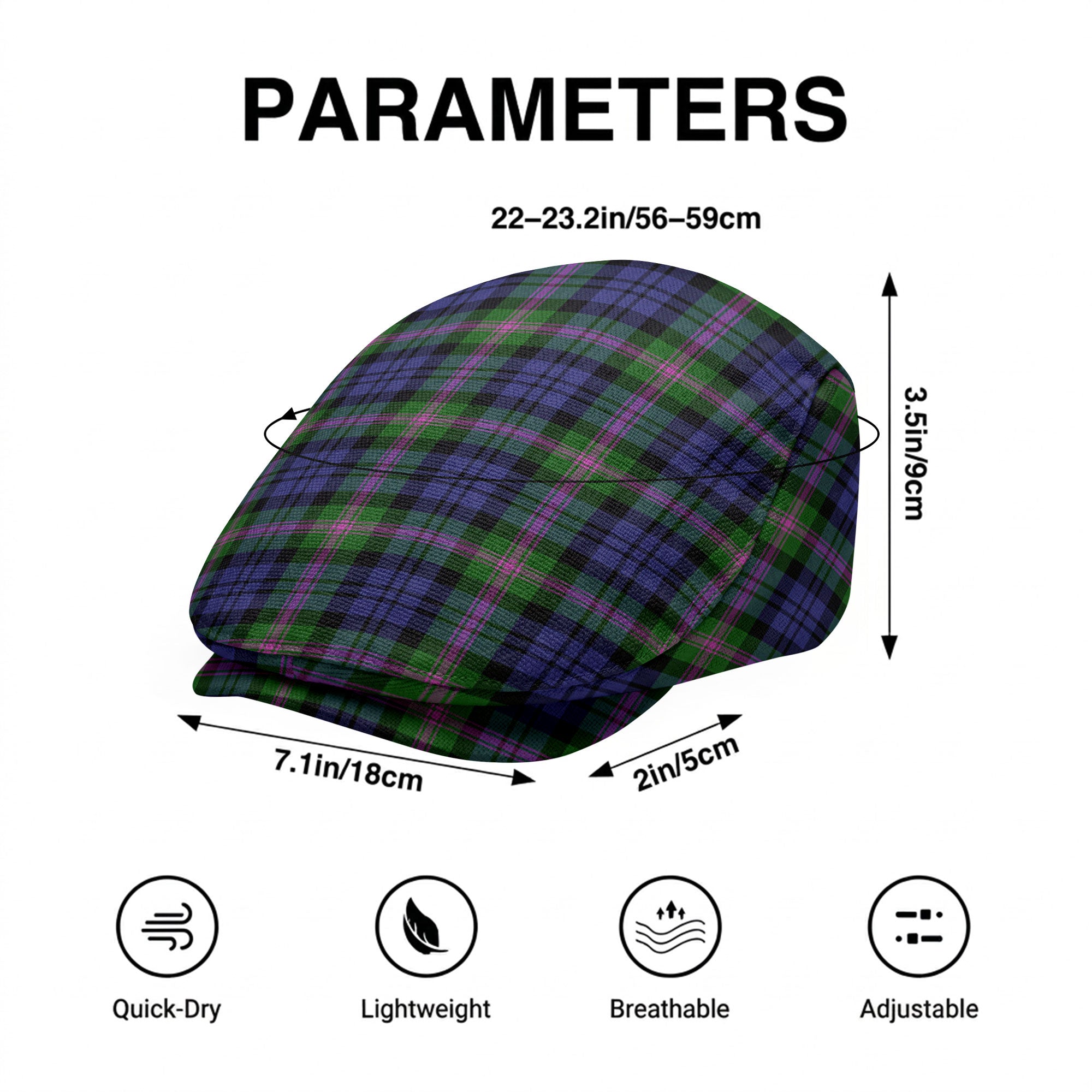 Baird Modern Tartan Flat Caps