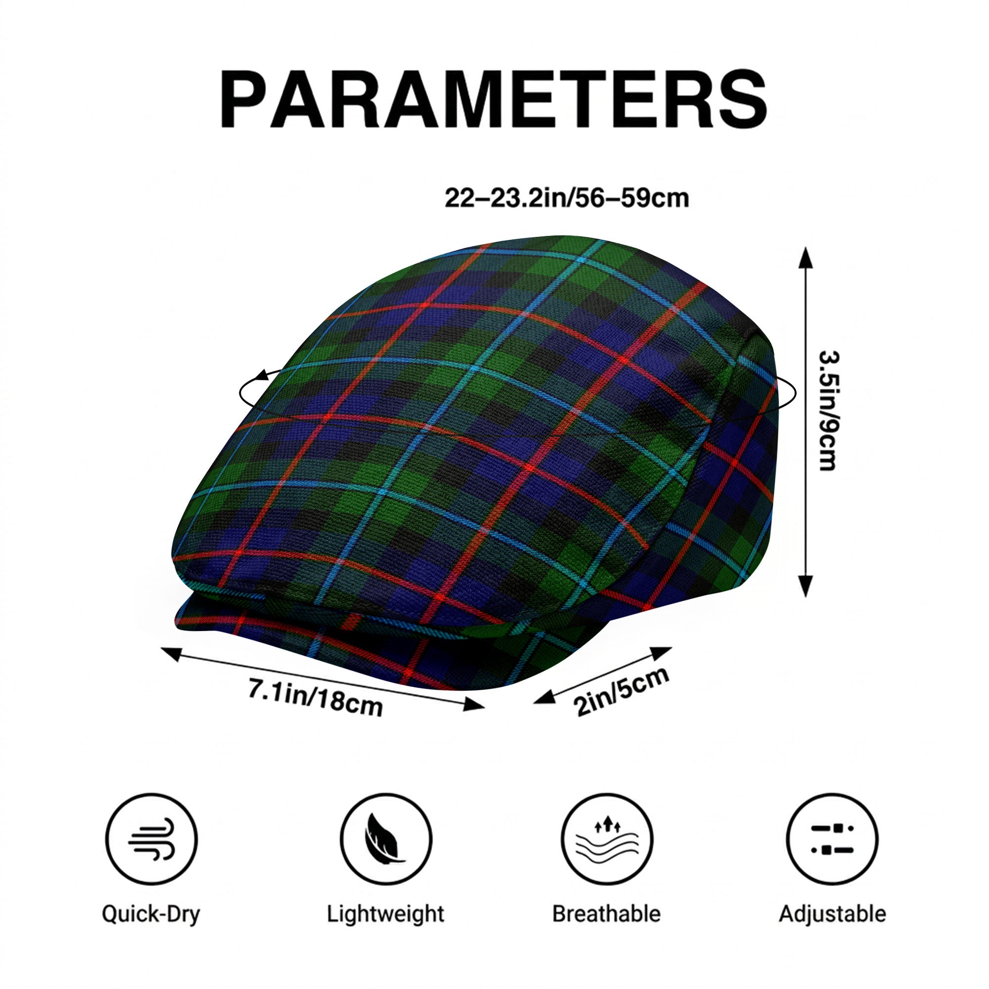 Calder Tartan Flat Caps