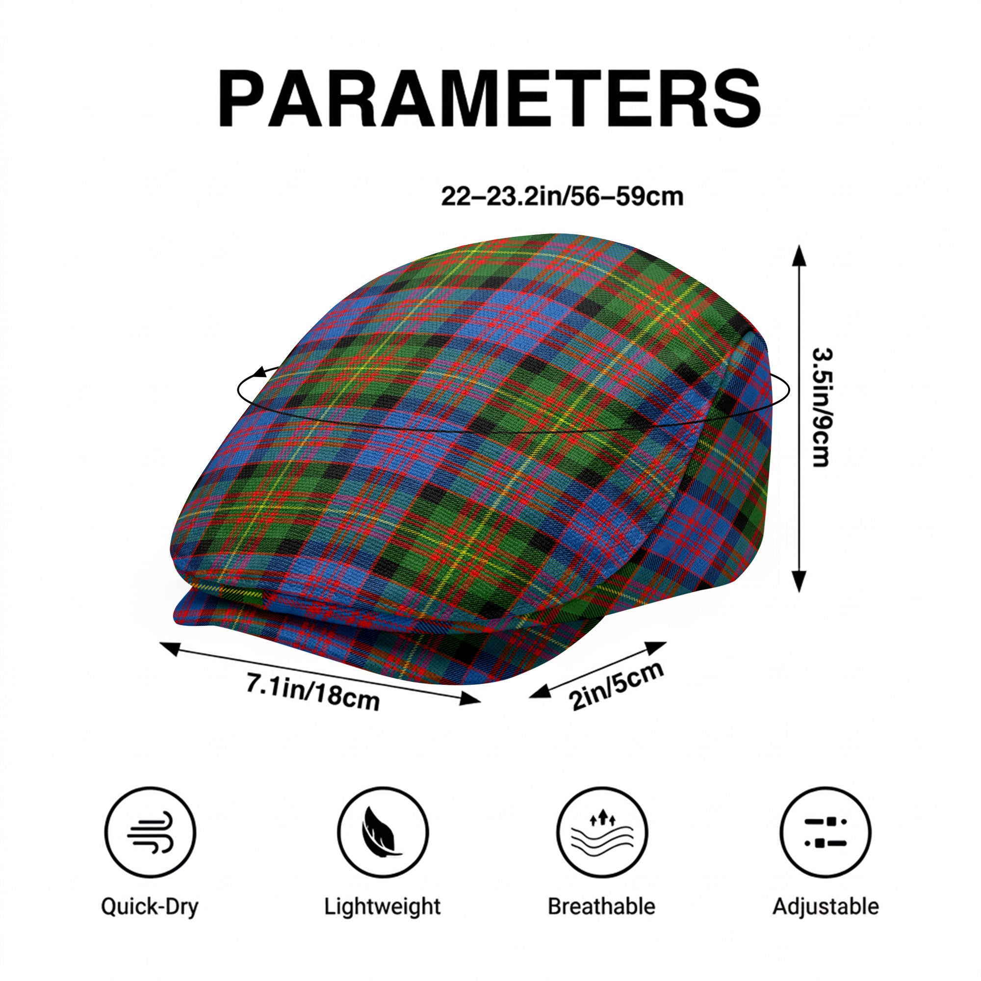 Carnegie Ancient Tartan Flat Caps
