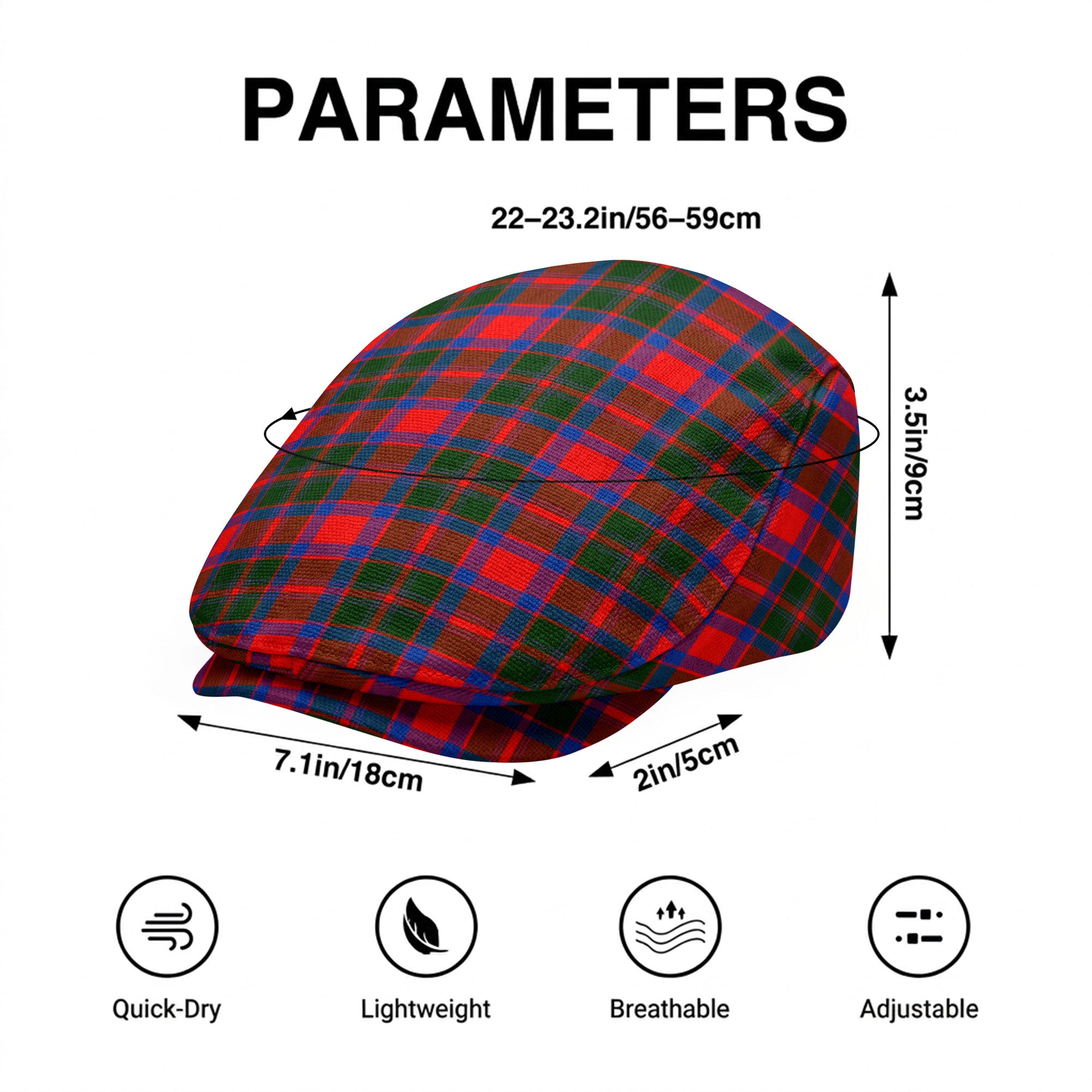 Carrick District Tartan Flat Caps