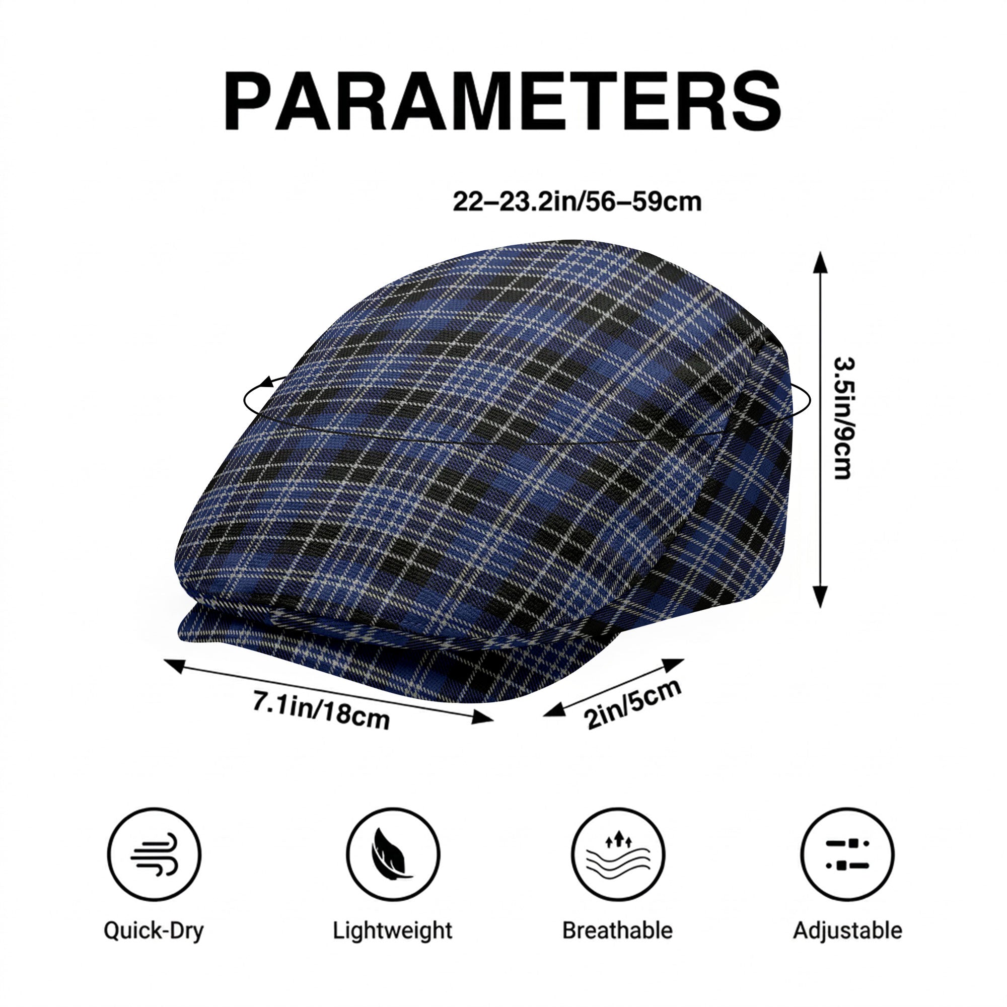 Clark Modern Tartan Flat Caps