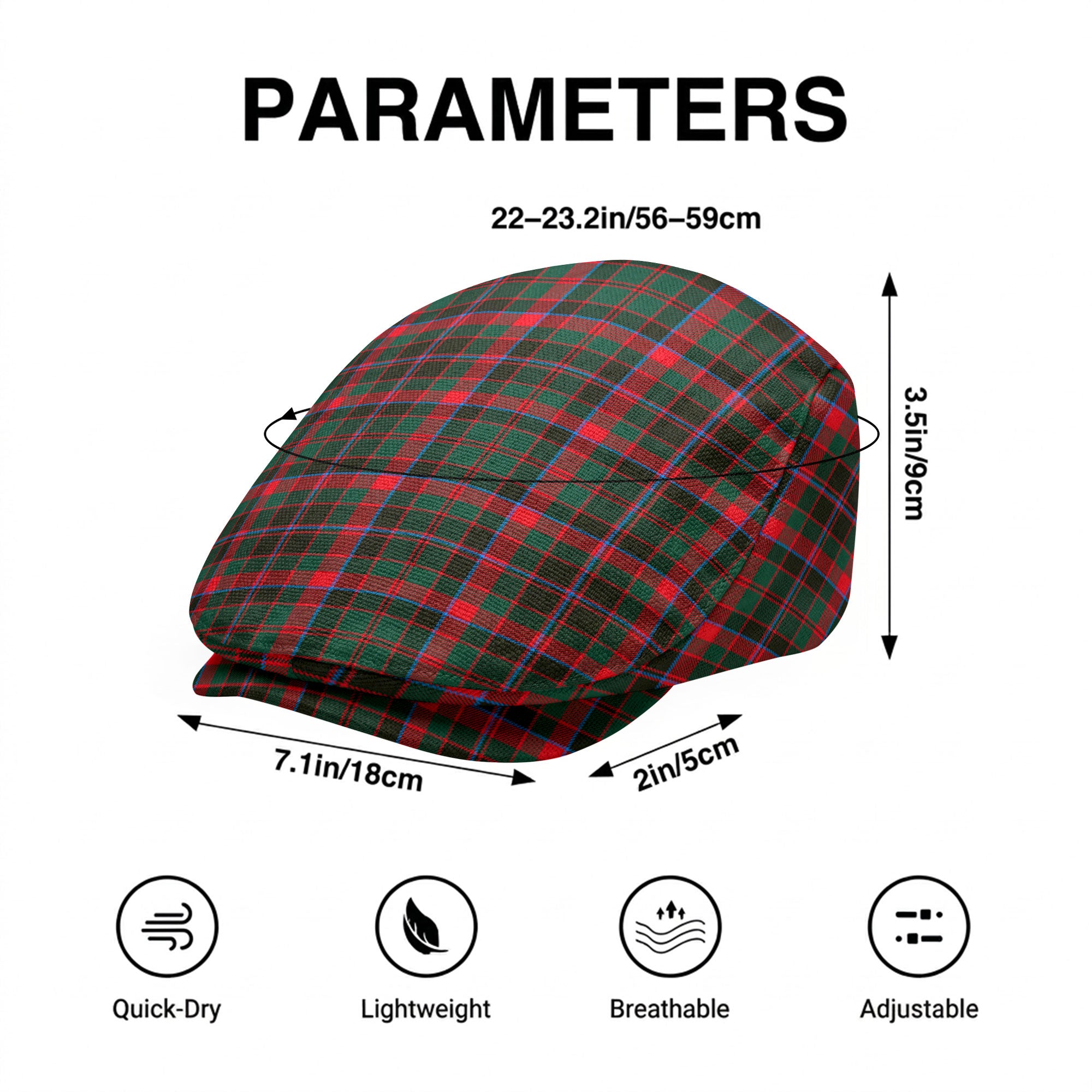 Cumming Hunting Modern Tartan Flat Caps