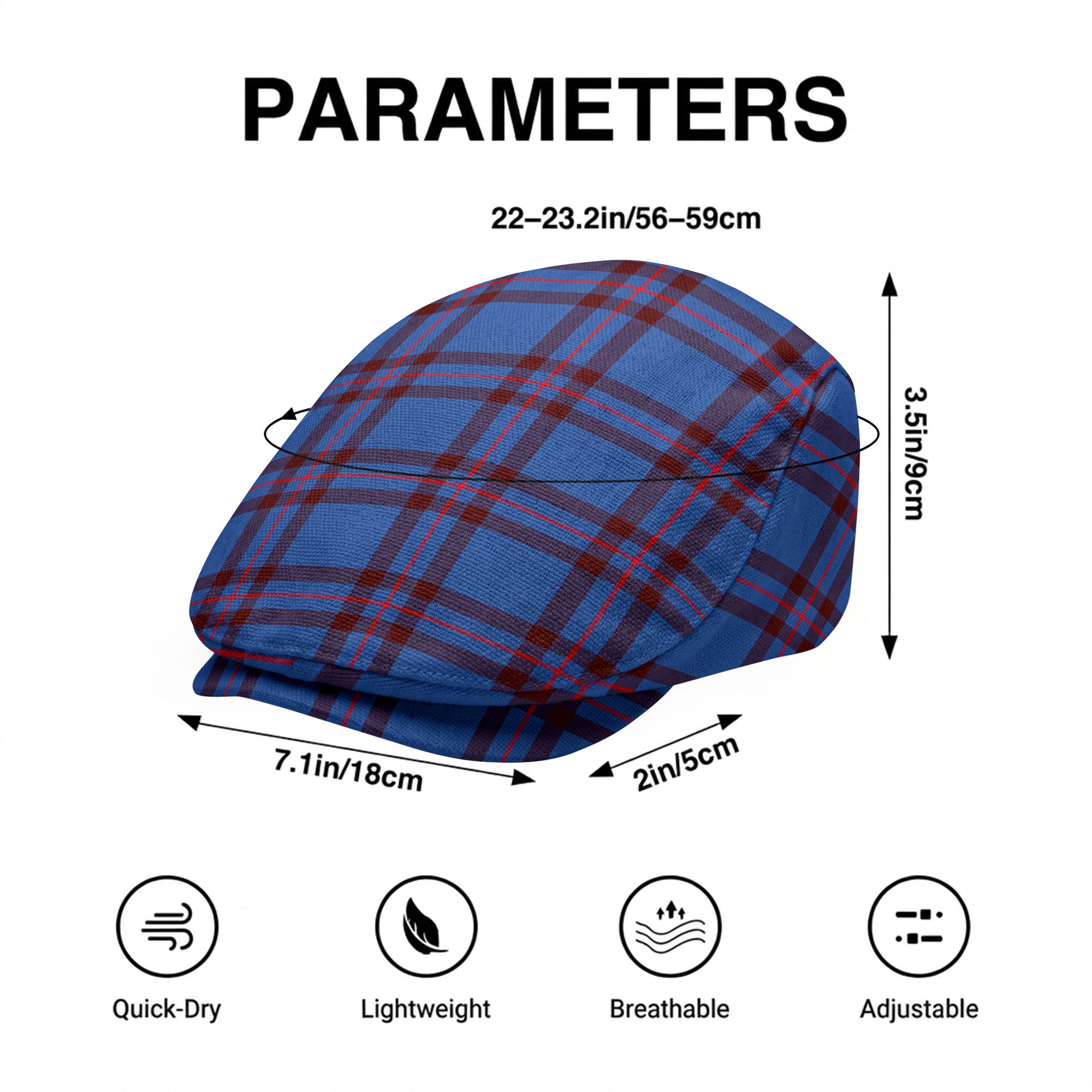 Elliott Modern Tartan Flat Caps