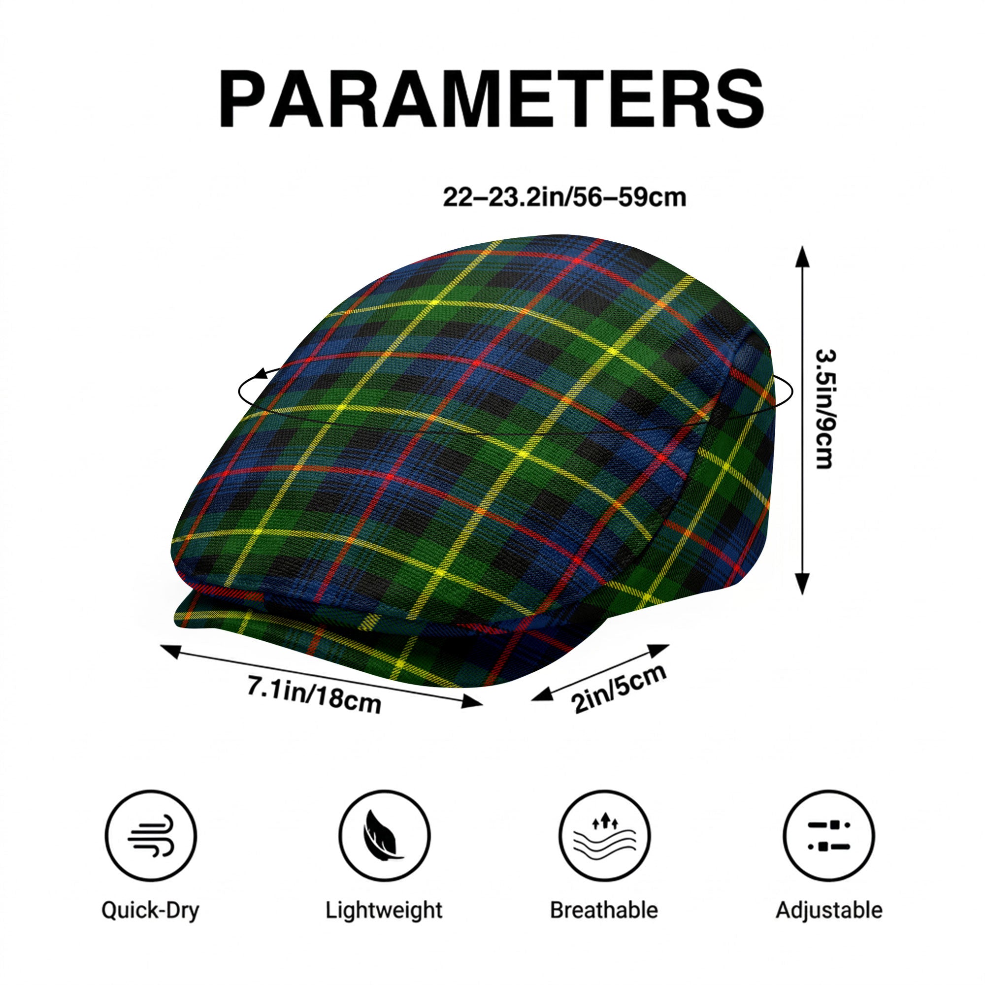 Farquharson Modern Tartan Flat Caps