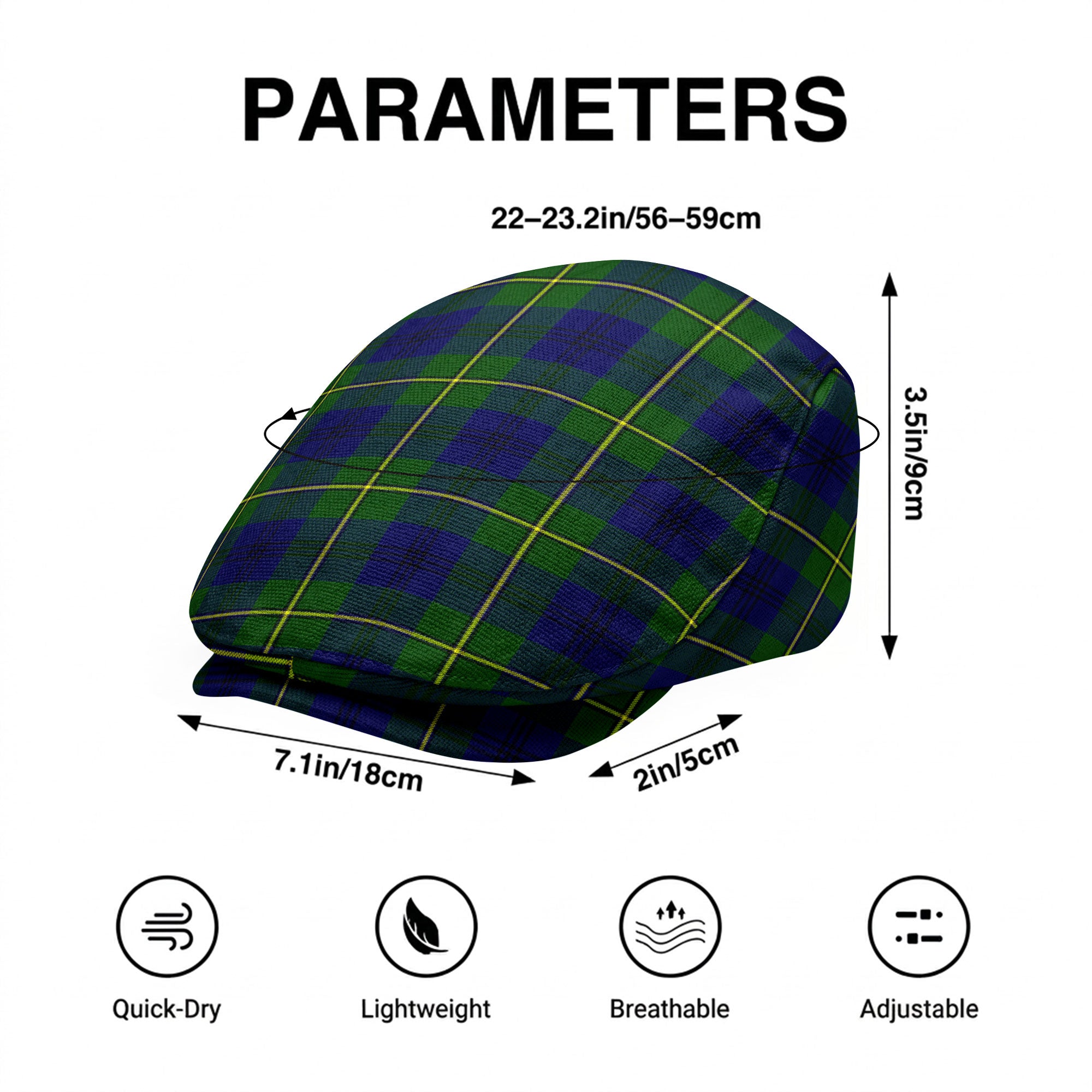 Johnson Modern Tartan Flat Caps