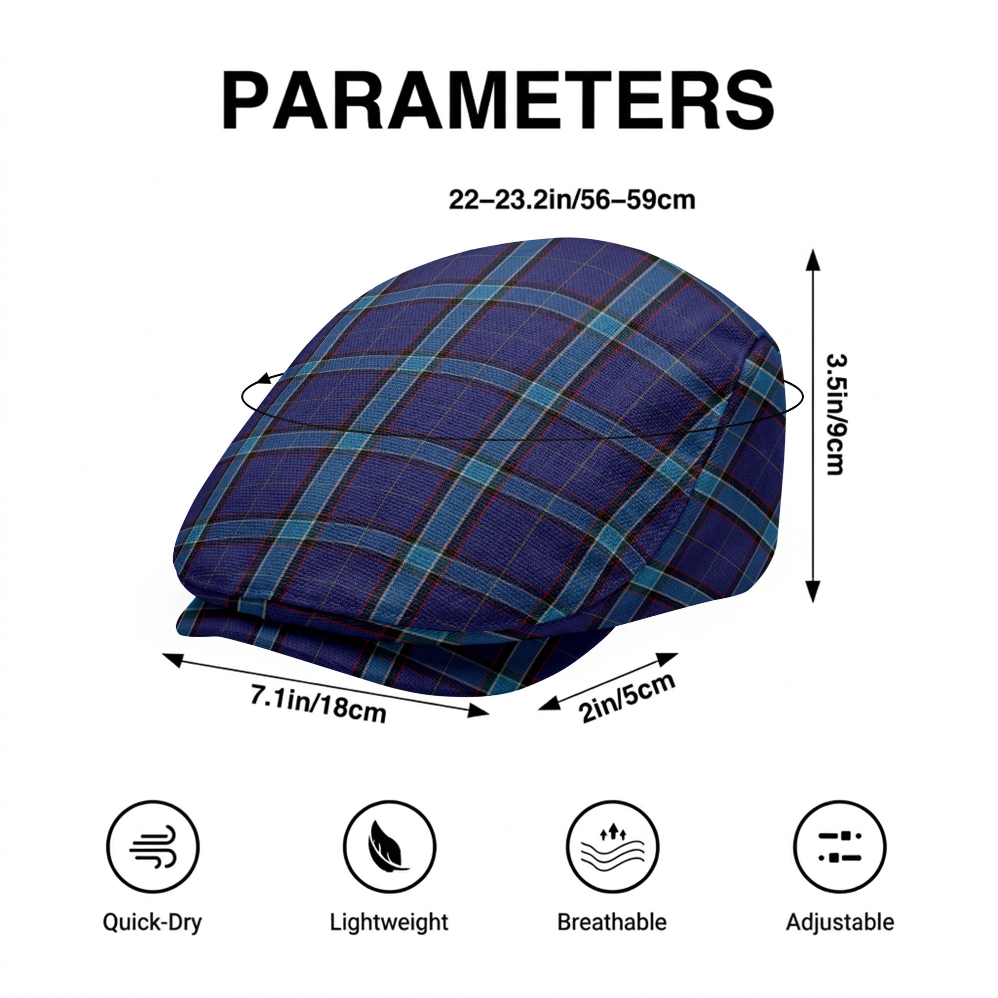 Kirkaldy Tartan Flat Caps