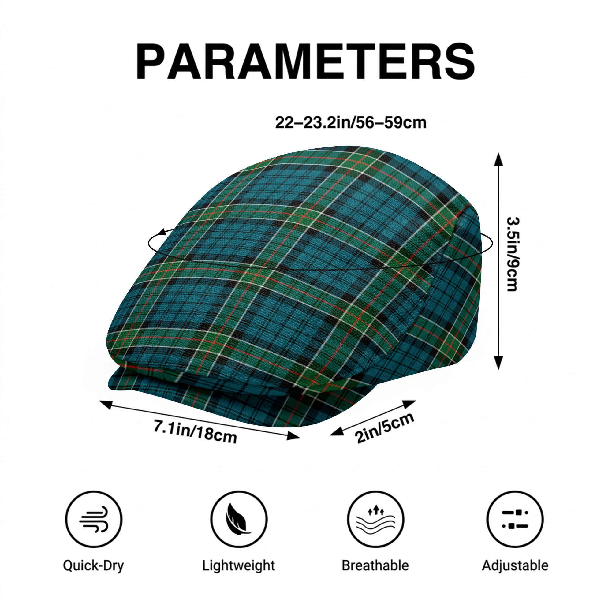 Kirkpatrick Ancient Tartan Flat Caps