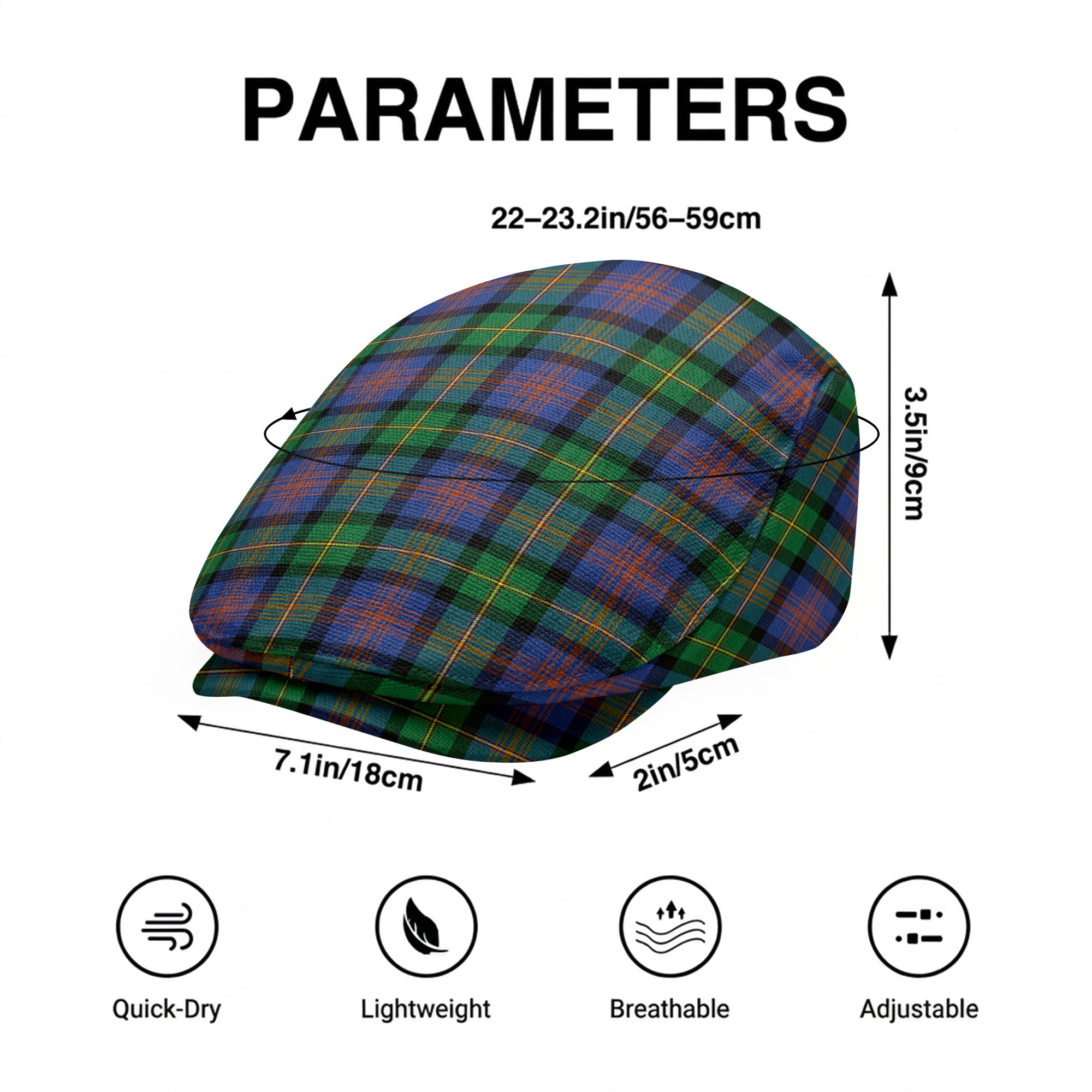 Logan Ancient Tartan Flat Caps