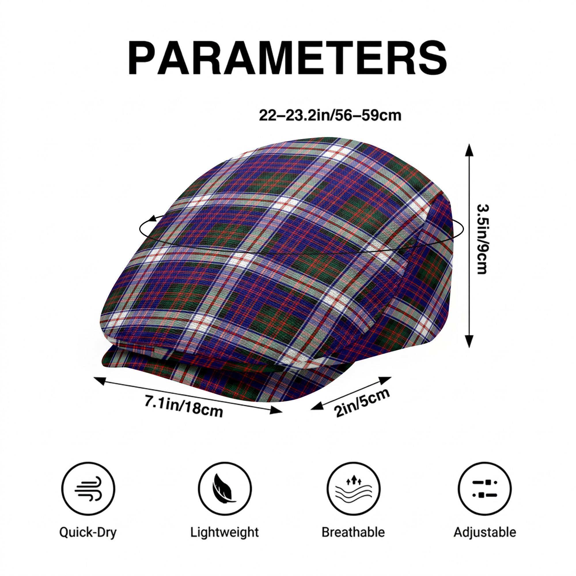 MacDonald Dress Modern Tartan Flat Caps