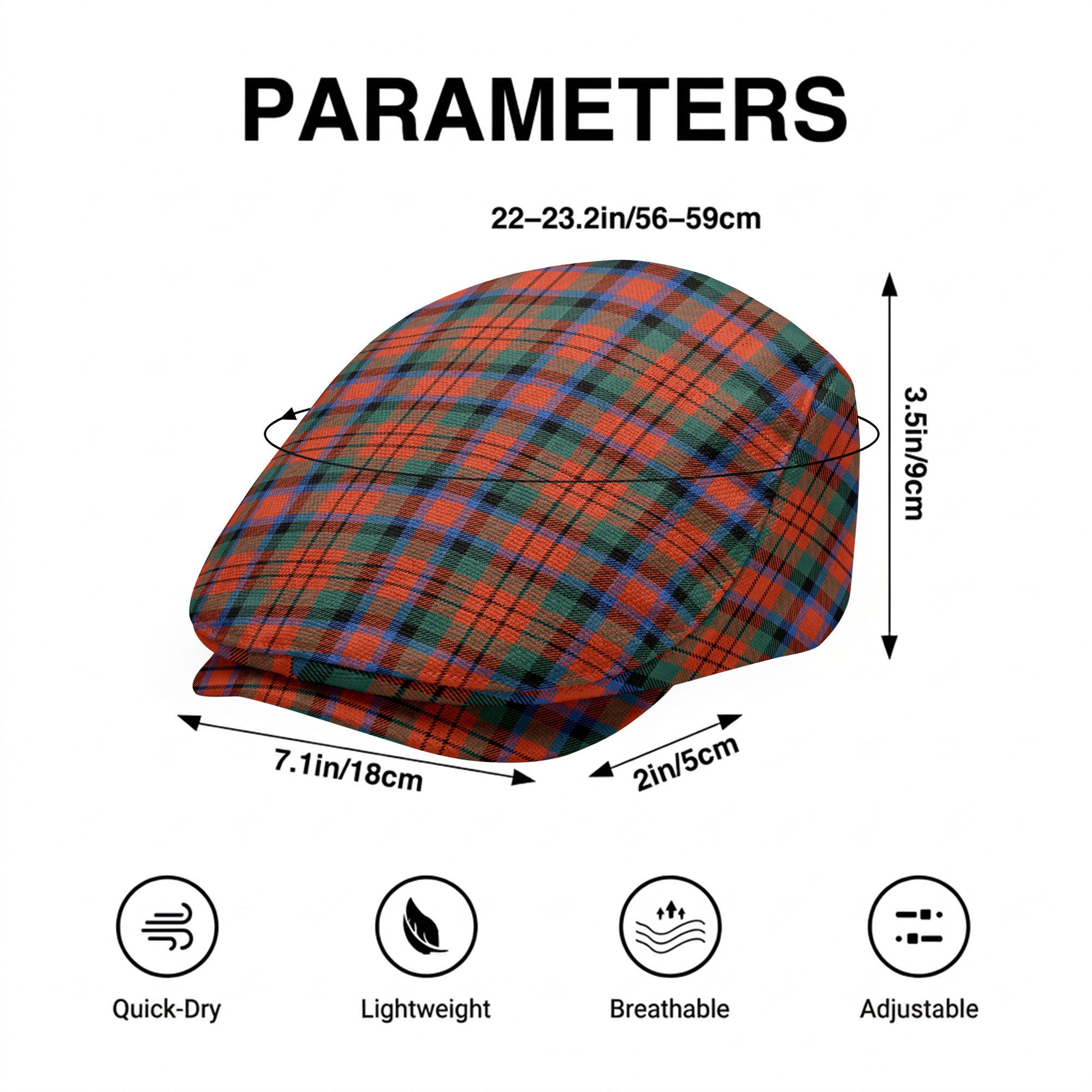 MacDuff Ancient Tartan Flat Caps