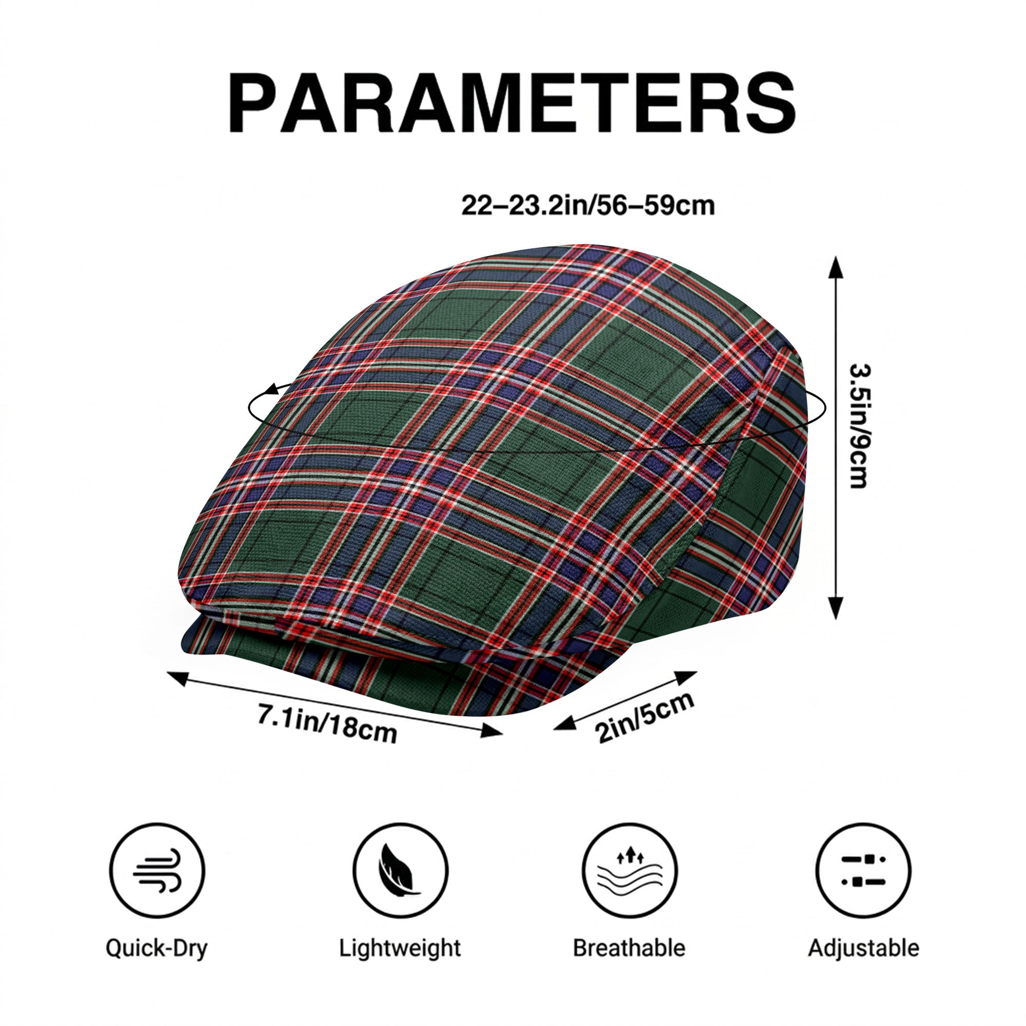 MacFarlane Hunting Modern Tartan Flat Caps