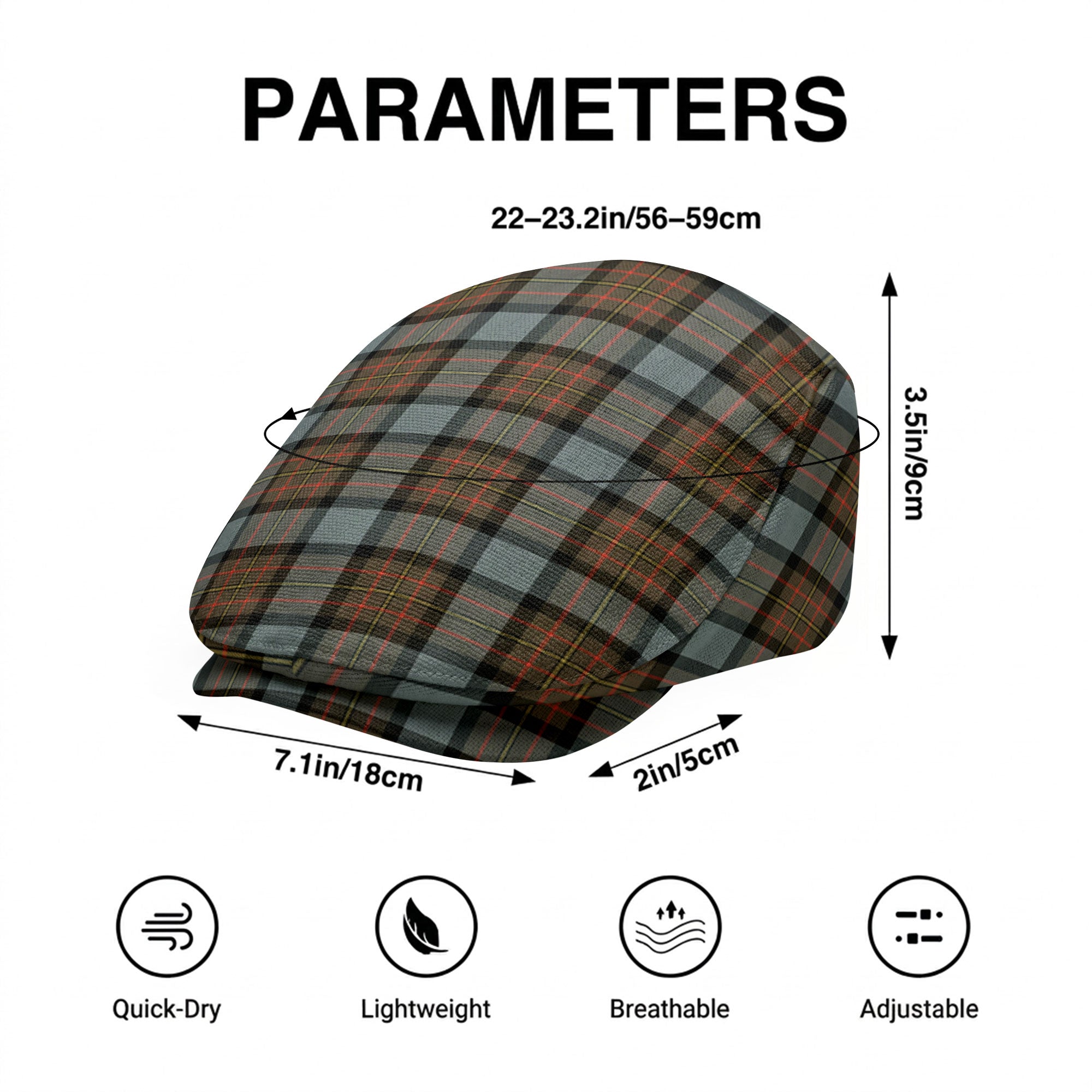 MacLaren Weathered Tartan Flat Caps