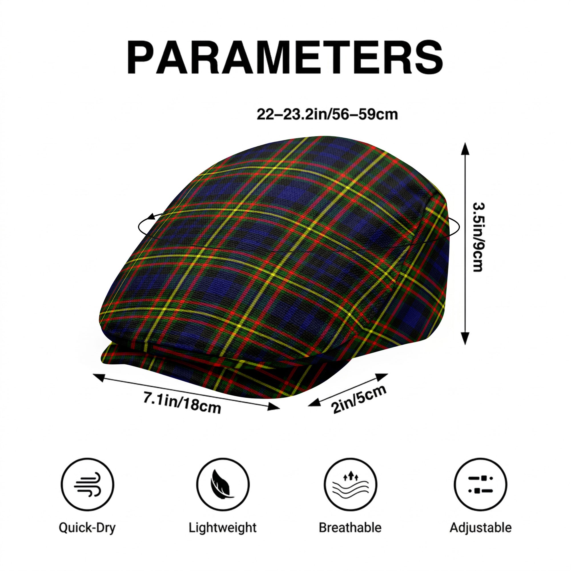 MacLellan Modern Tartan Flat Caps