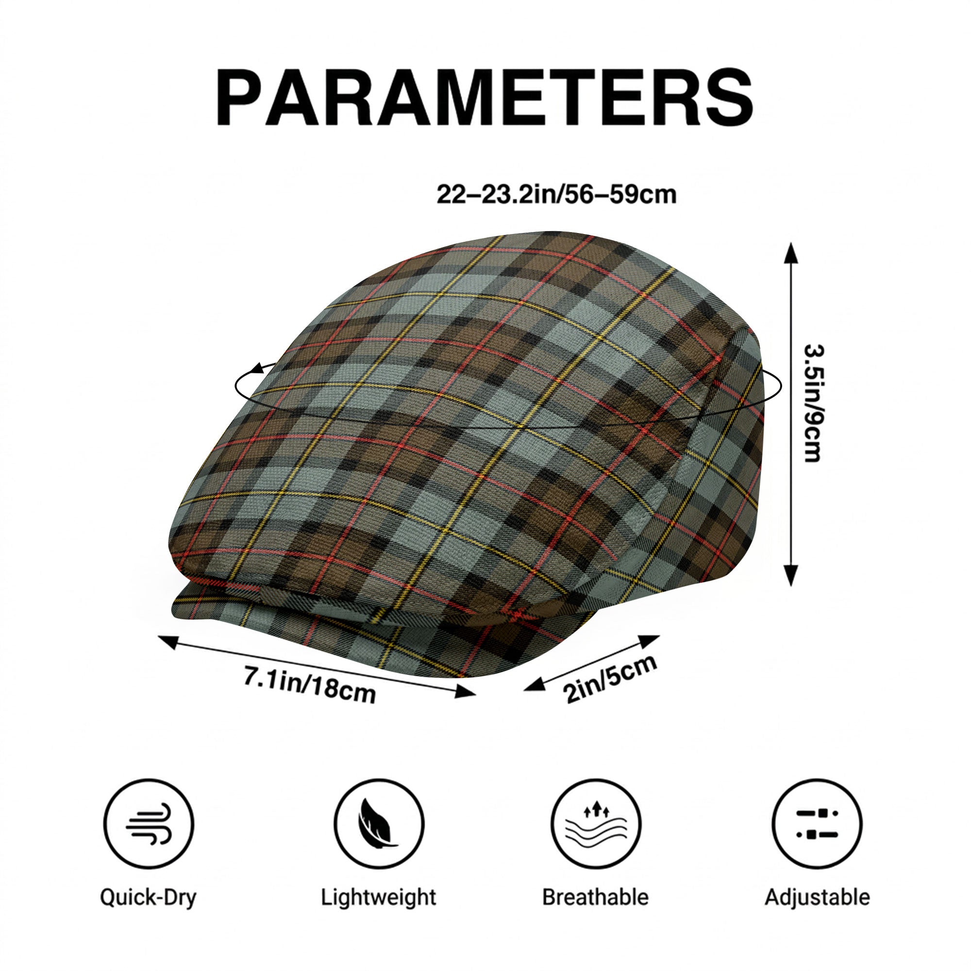 MacLeod of Harris Weathered Tartan Flat Caps