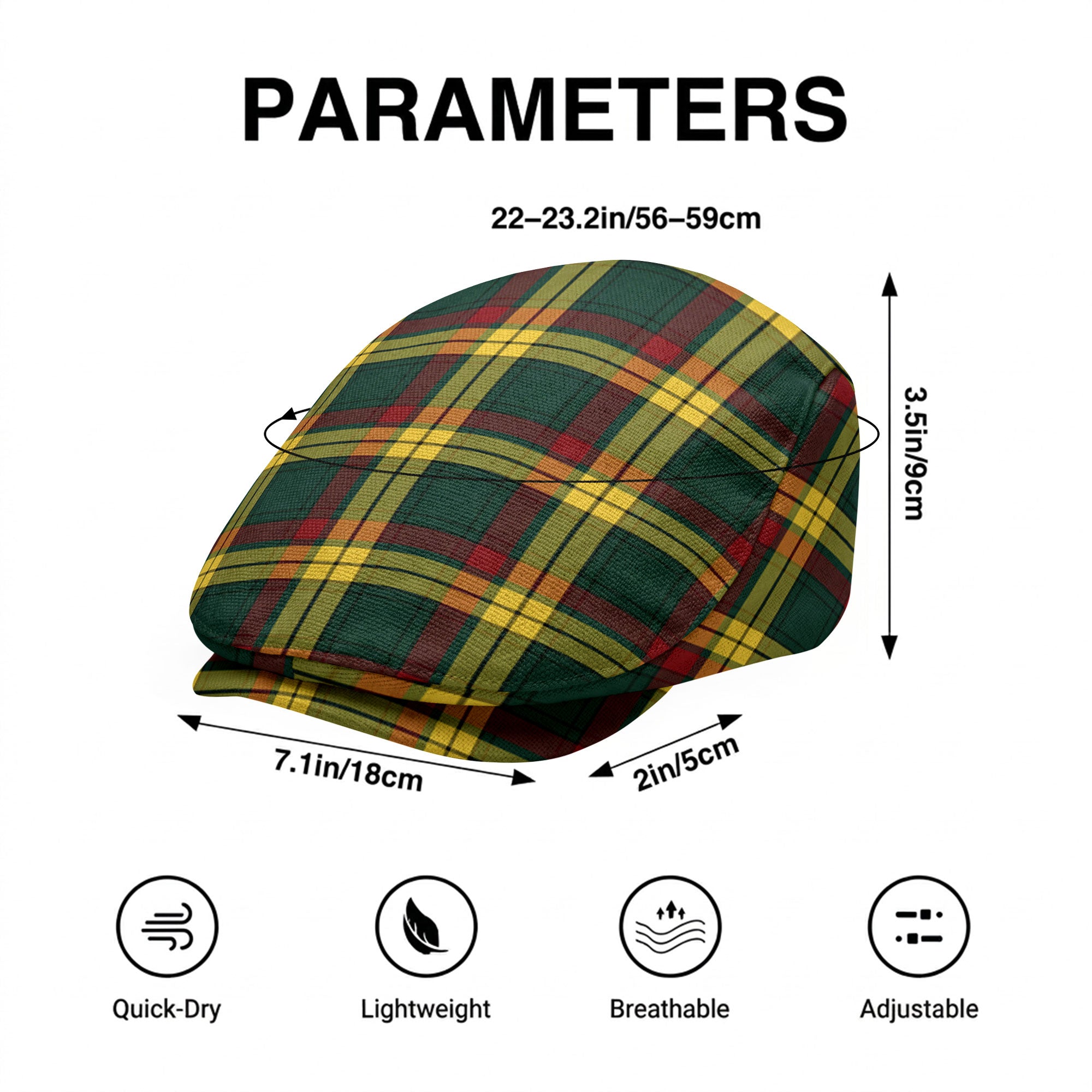 MacMillan Old Modern Tartan Flat Caps