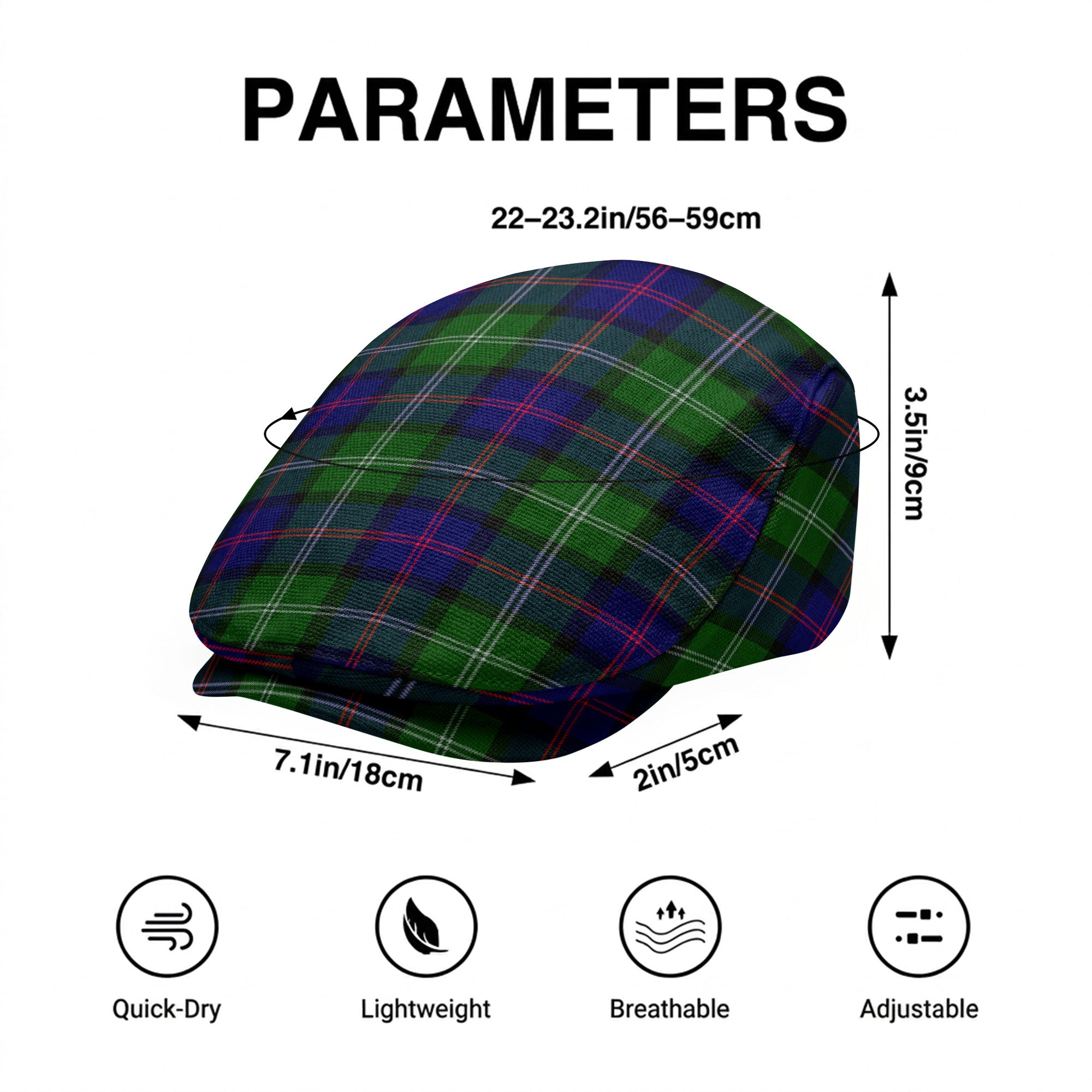 MacThomas Modern Tartan Flat Caps