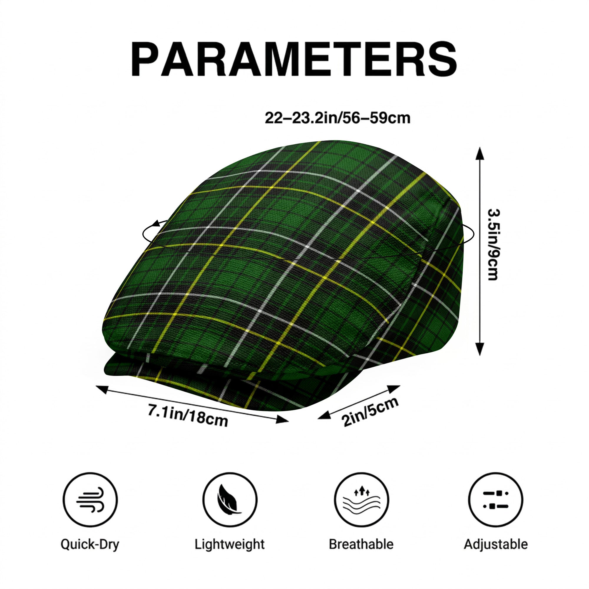 McAlpine Modern Tartan Flat Caps