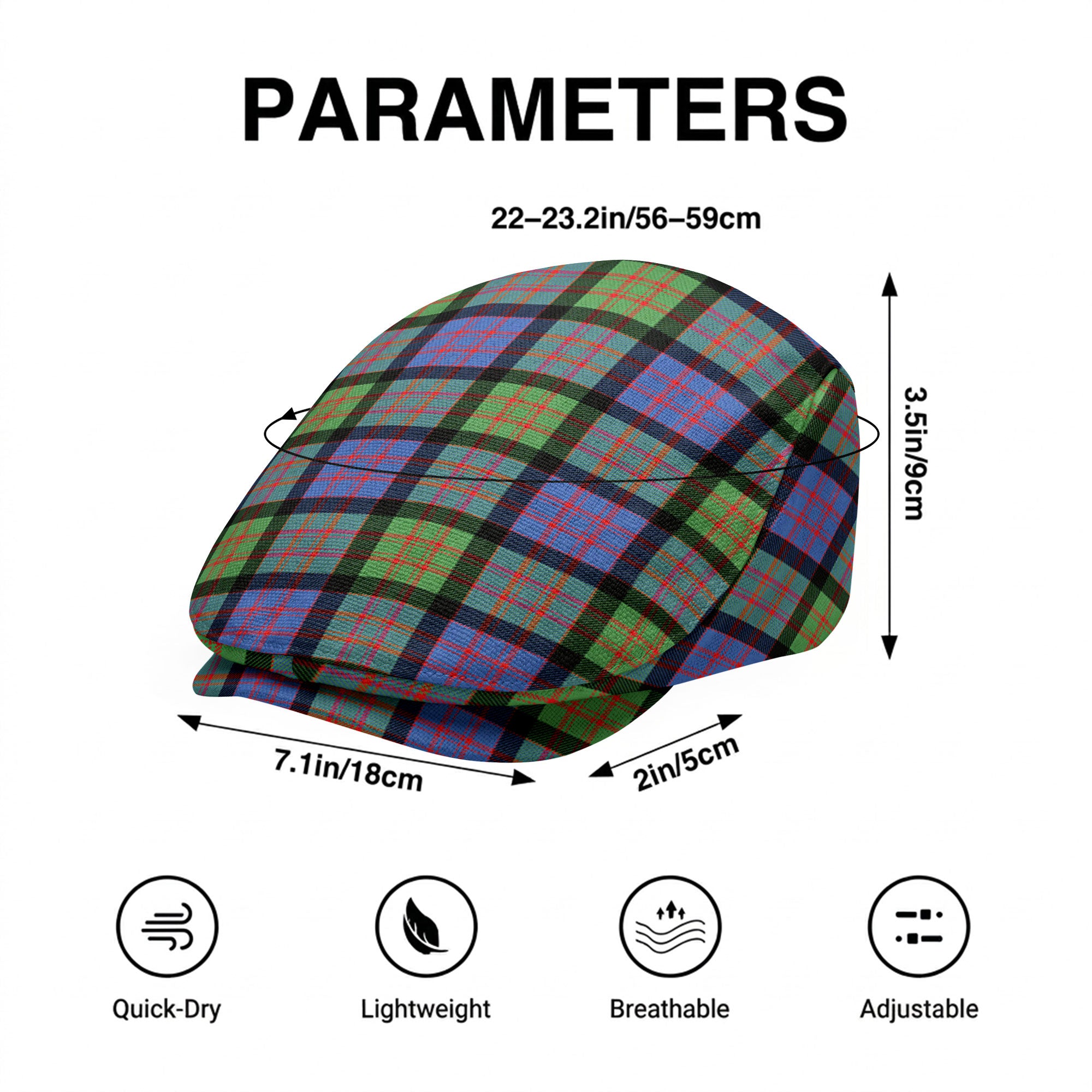 McDonald Ancient Tartan Flat Caps