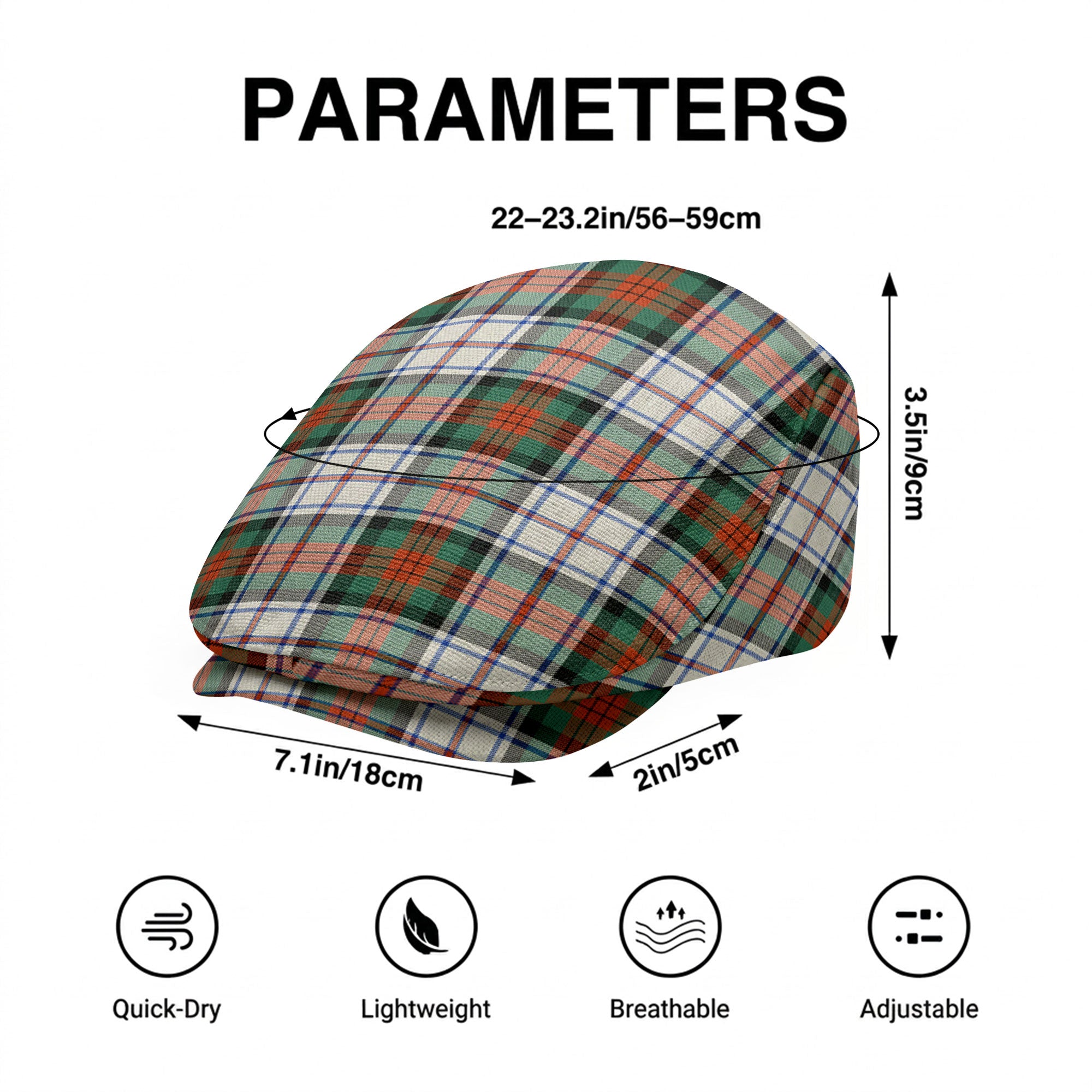 McDuff Dress Ancient Tartan Flat Caps