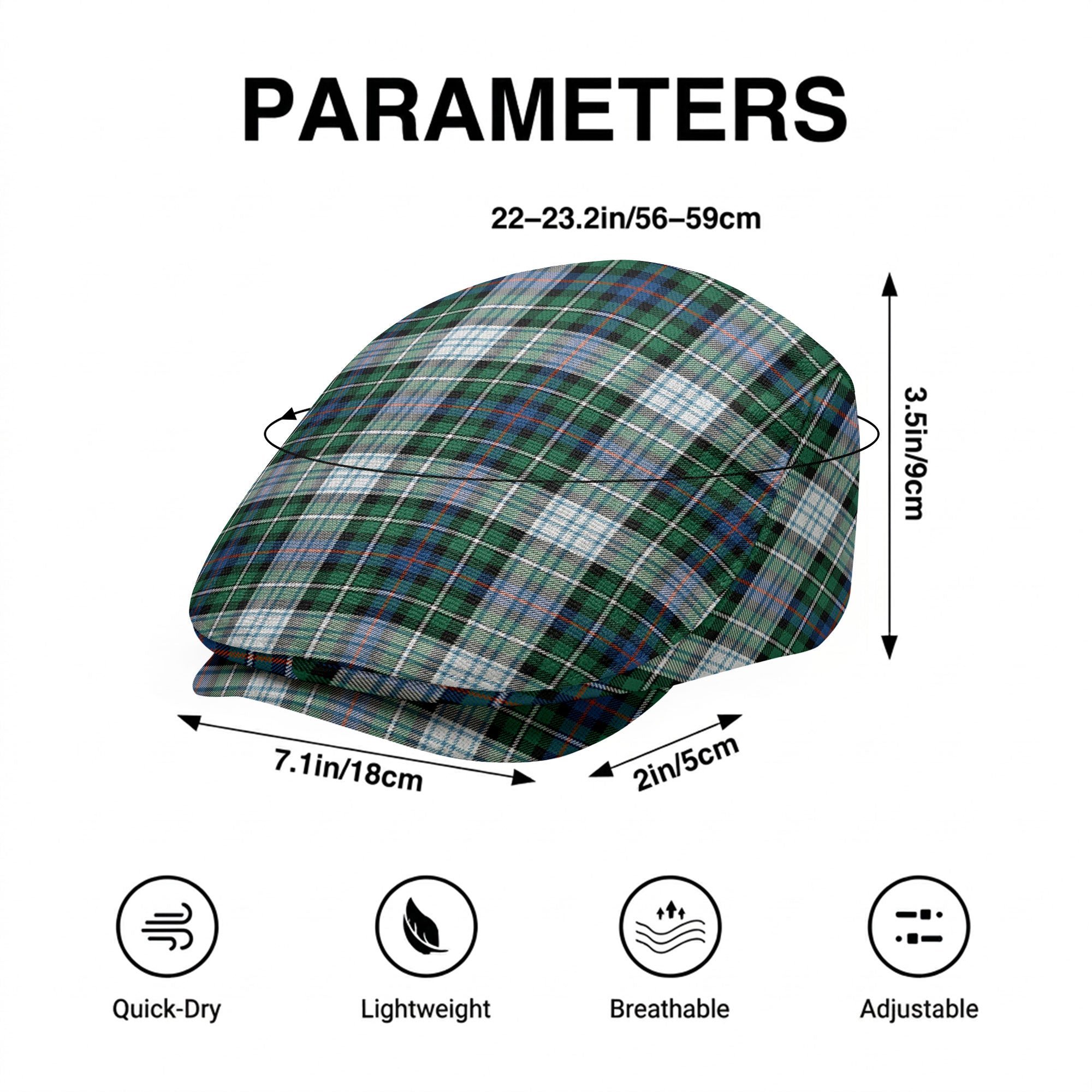 McKenzie Dress Ancient Tartan Flat Caps
