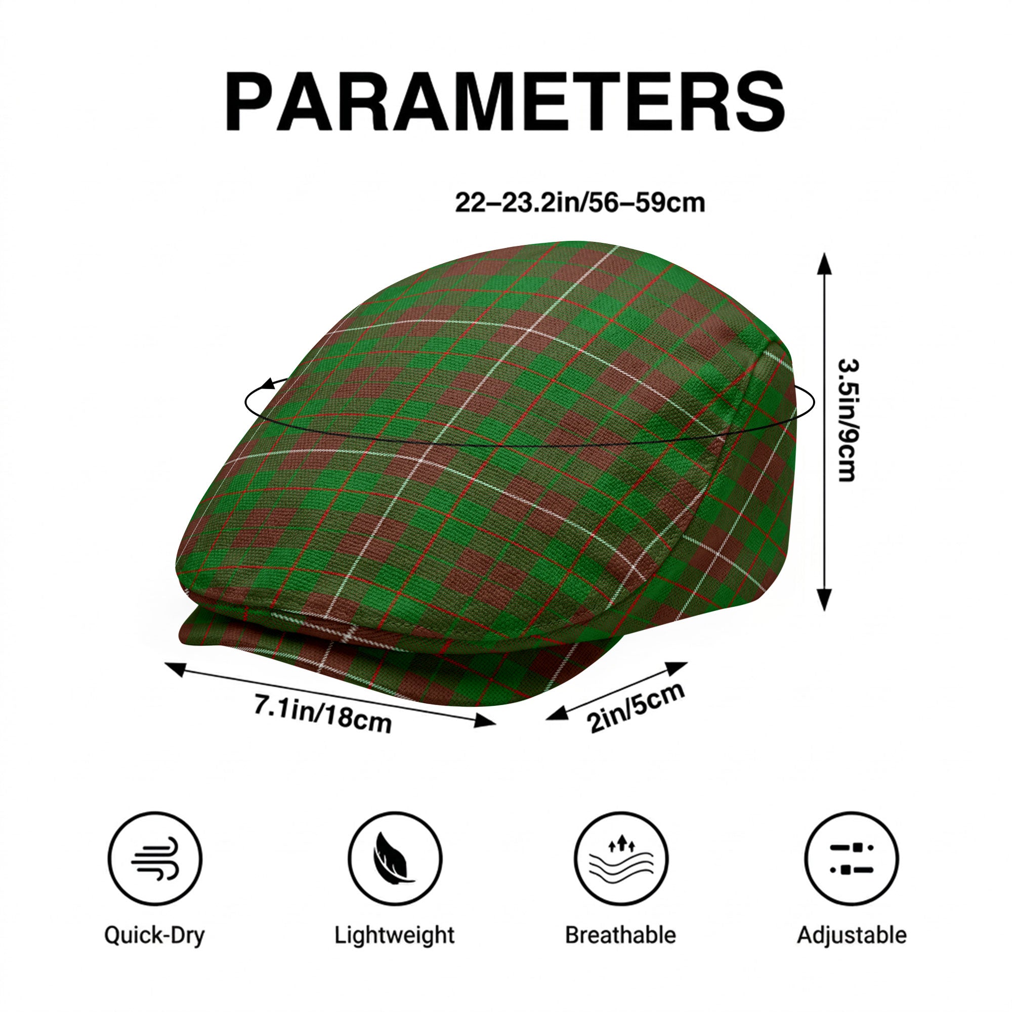 McKinnon Hunting Modern Tartan Flat Caps