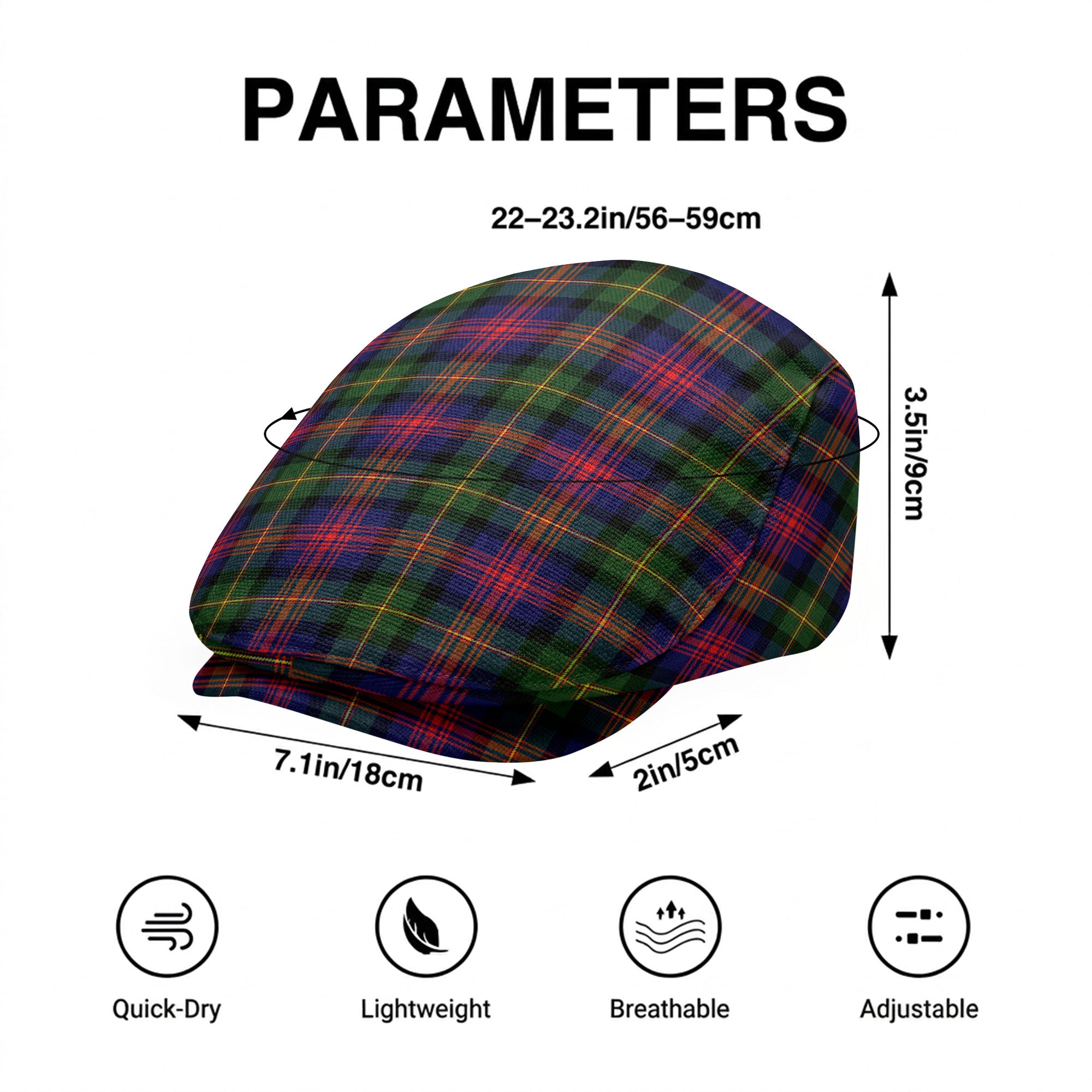 McLennan Modern Tartan Flat Caps