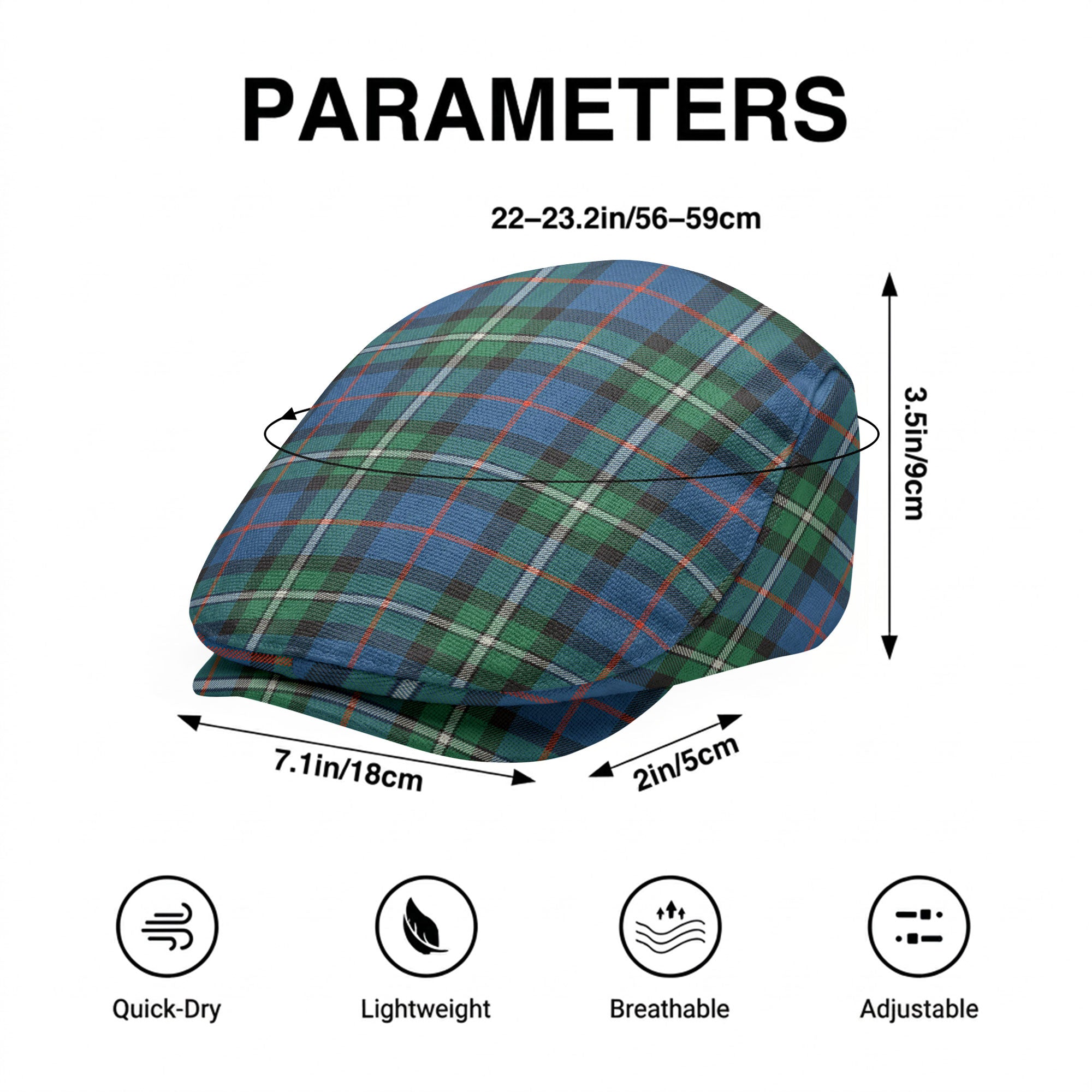 McPhail Hunting Ancient Tartan Flat Caps