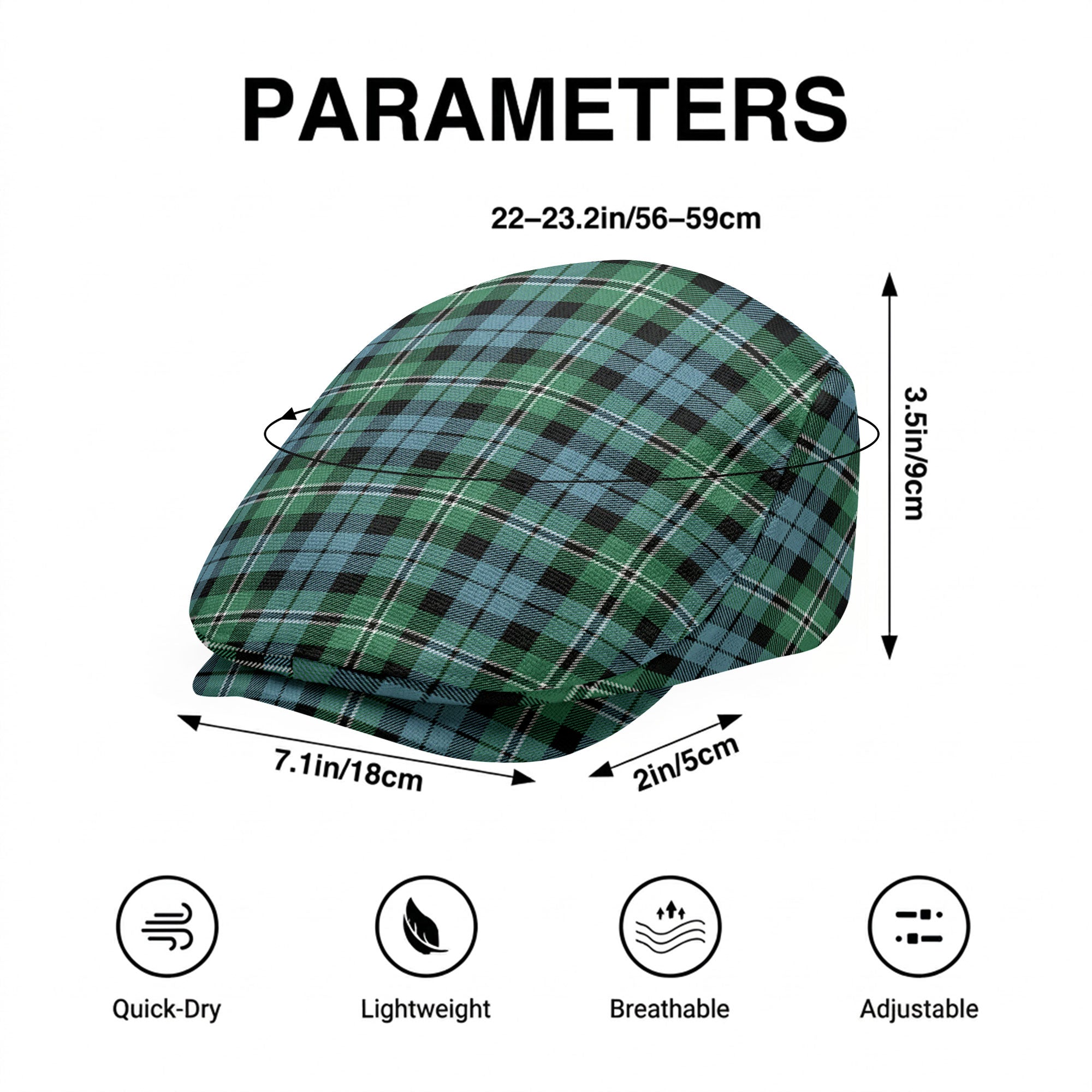 Melville Tartan Flat Caps