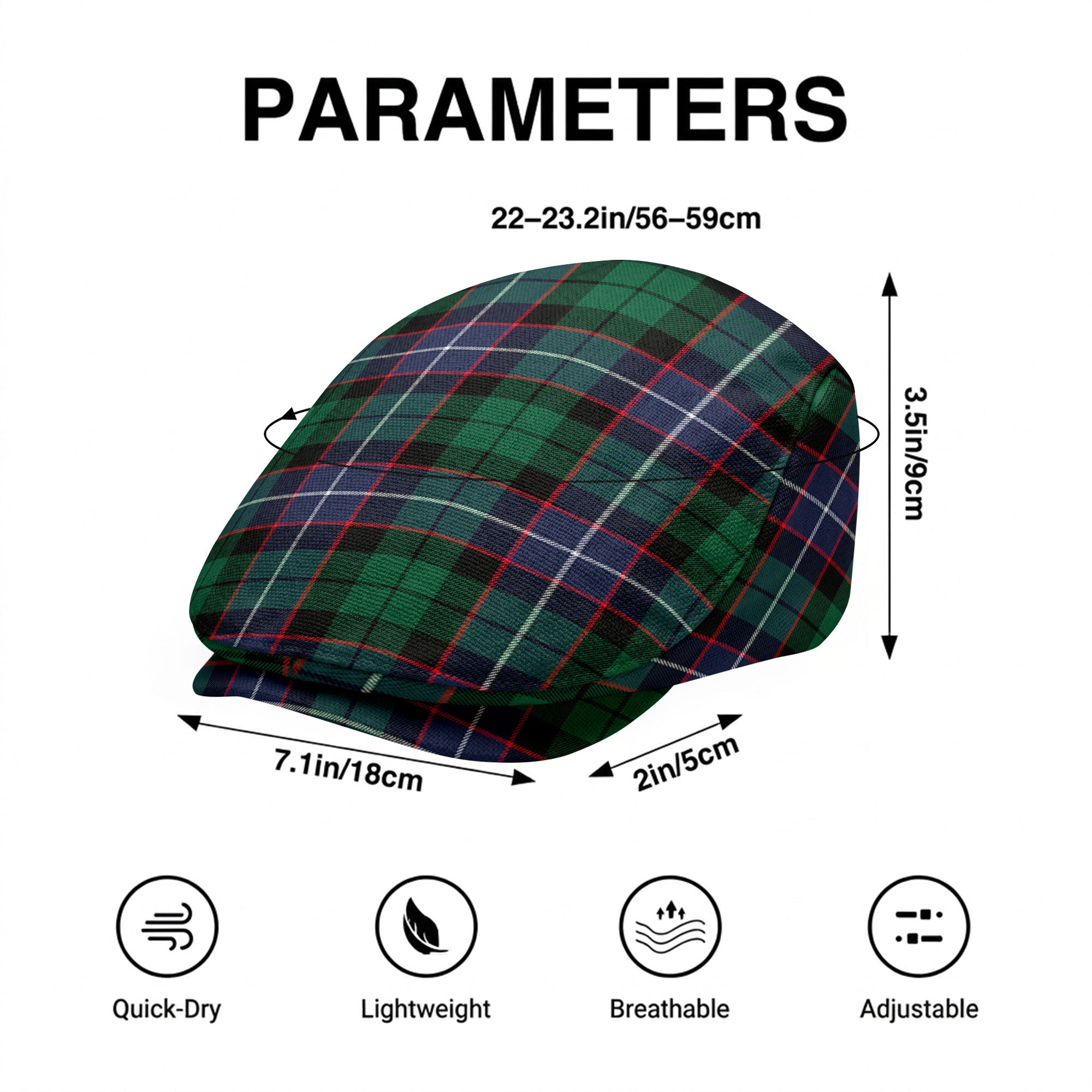 Mitchell Modern Tartan Flat Caps
