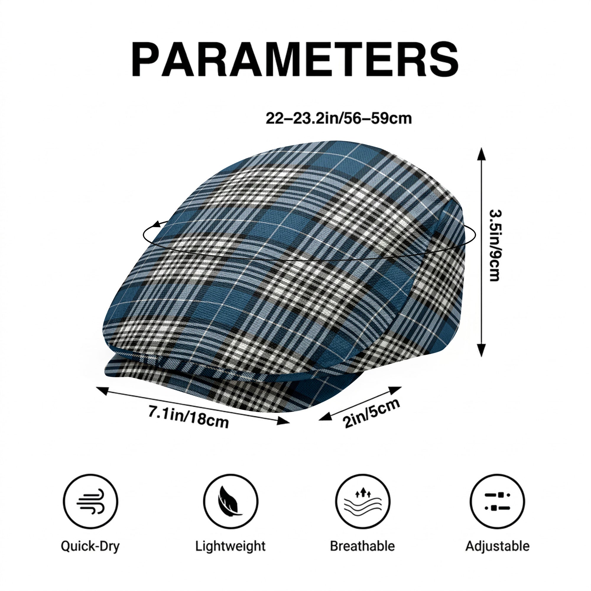 Napier Modern Tartan Flat Caps