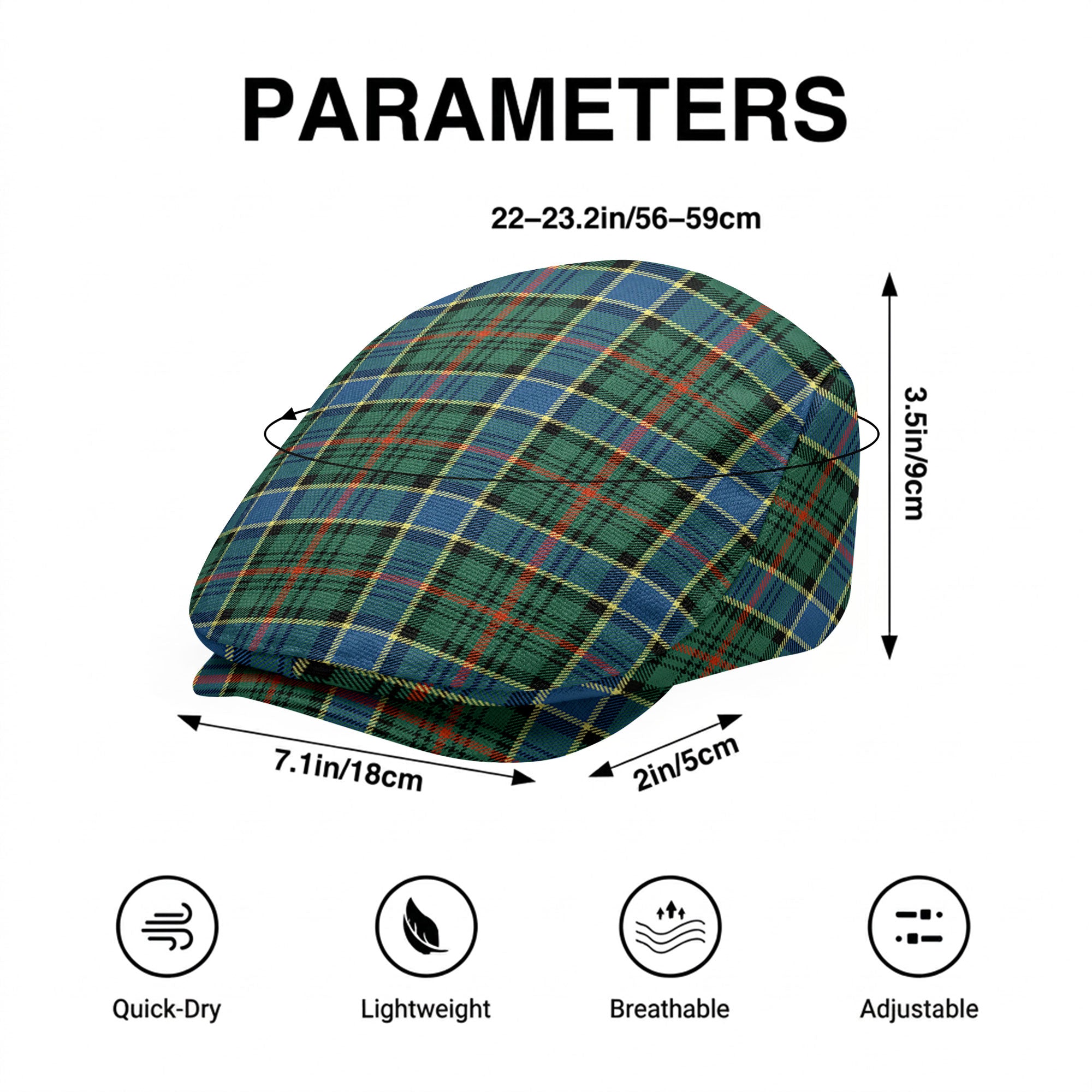 Ogilvie Hunting Ancient Tartan Flat Caps
